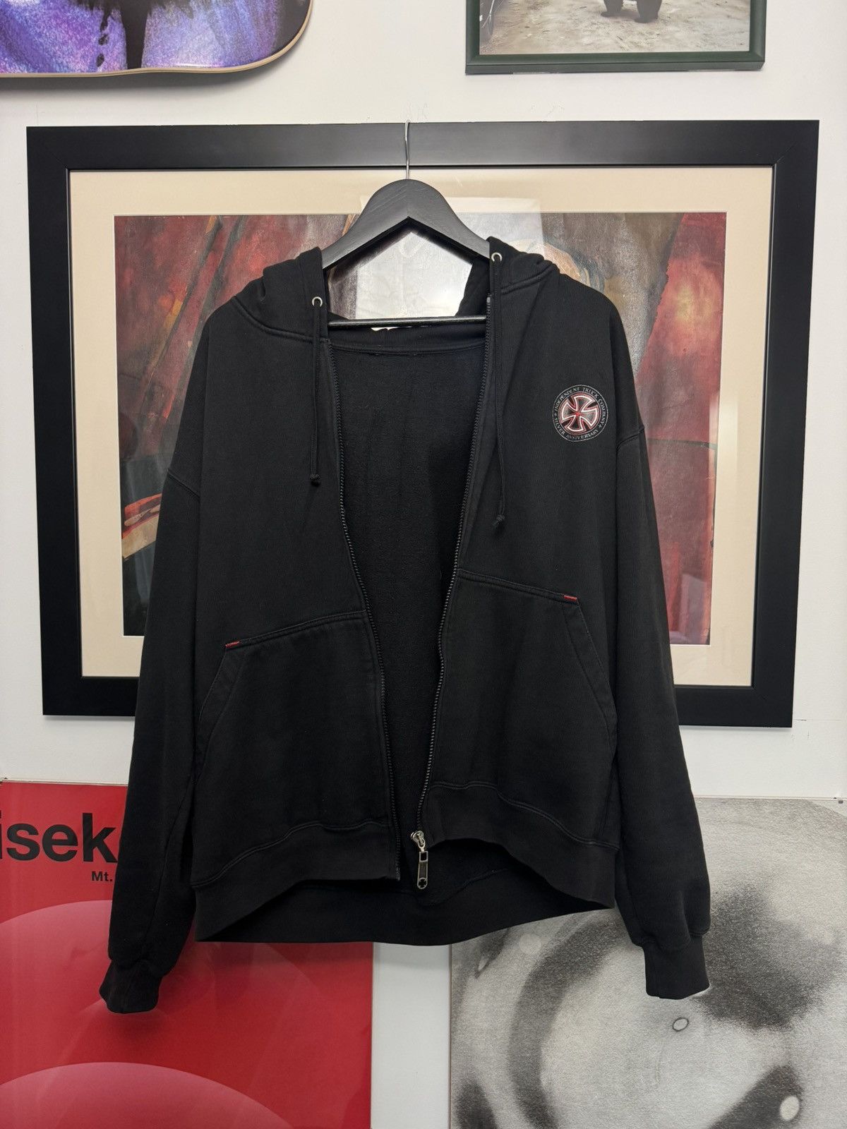 Independent Truck Co. Independent Truck Vintage 90s Zip Up Hoodie Washed Skate Size US L / EU 52-54 / 3 - 6 Thumbnail