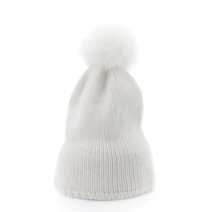 Max Mara Maxmara Stylish Knit Hat with Pom Pom 0079 Size ONE SIZE - 1 Thumbnail