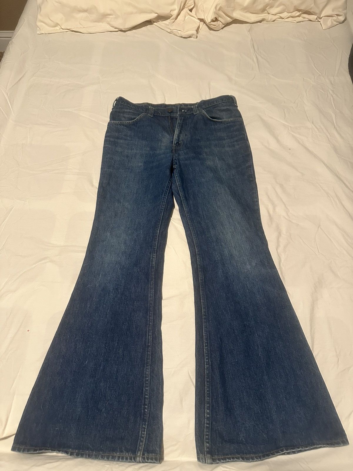 Vintage 70's Levi 684 Orange Tab Flared Jeans