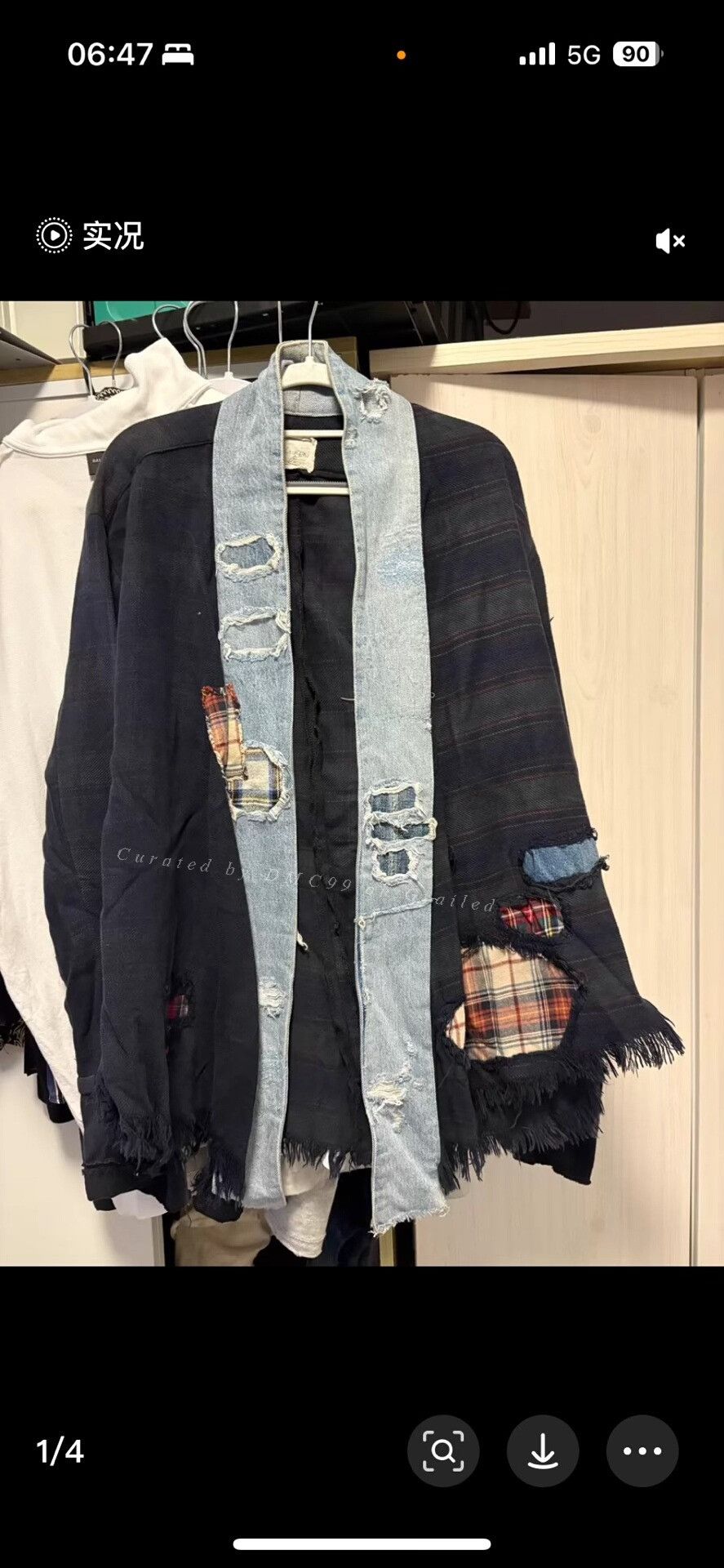 Greg Lauren Greg Lauren Denim Patchwork Robe Size US S / EU 44-46 / 1 - 1 Thumbnail