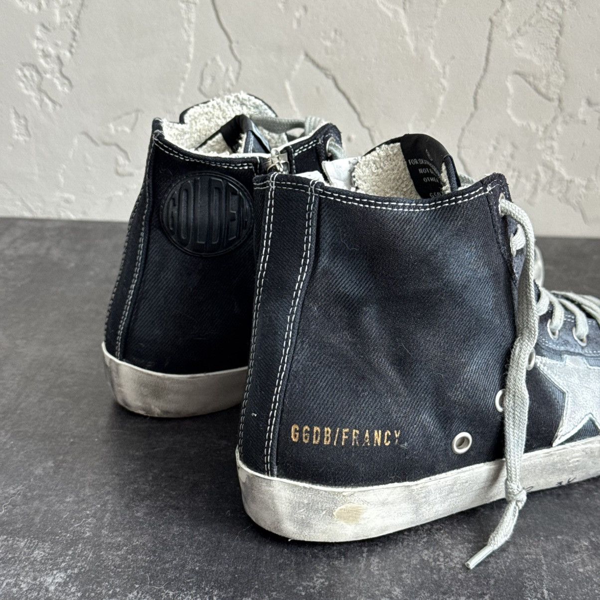 Golden Goose Golden Goose Francy Distressed Navy Denim High-Top Sneakers Size US 9 / IT 39 - 5 Thumbnail