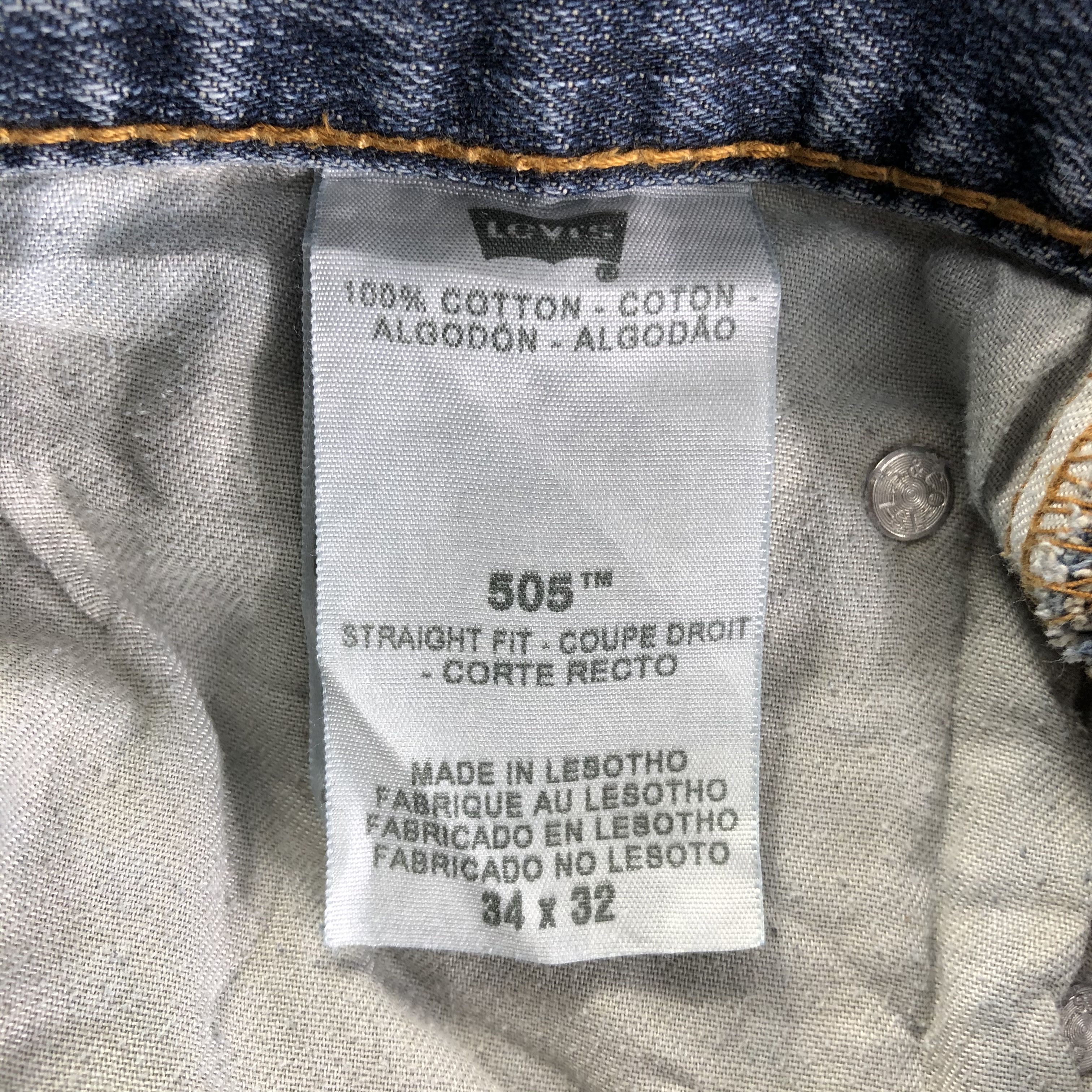 Levi's Vintage Blue Wash Levis 505 Jeans-J4178 Size US 34 / EU 50 - 10 Thumbnail