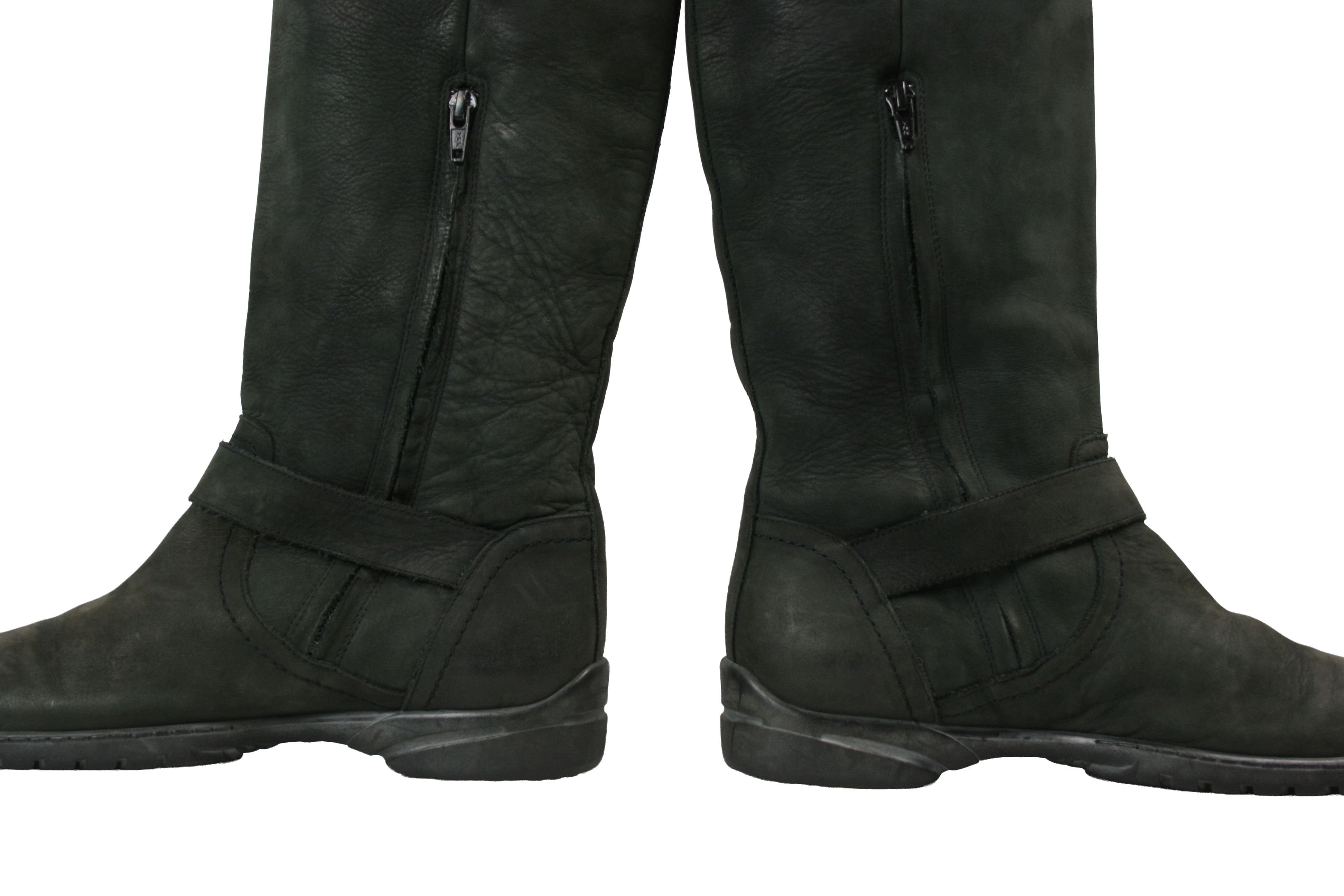 Costume National Motorcycle Engineer Gore-tex Knee High Leather Boots Size US 8 / IT 38 - 8 Thumbnail