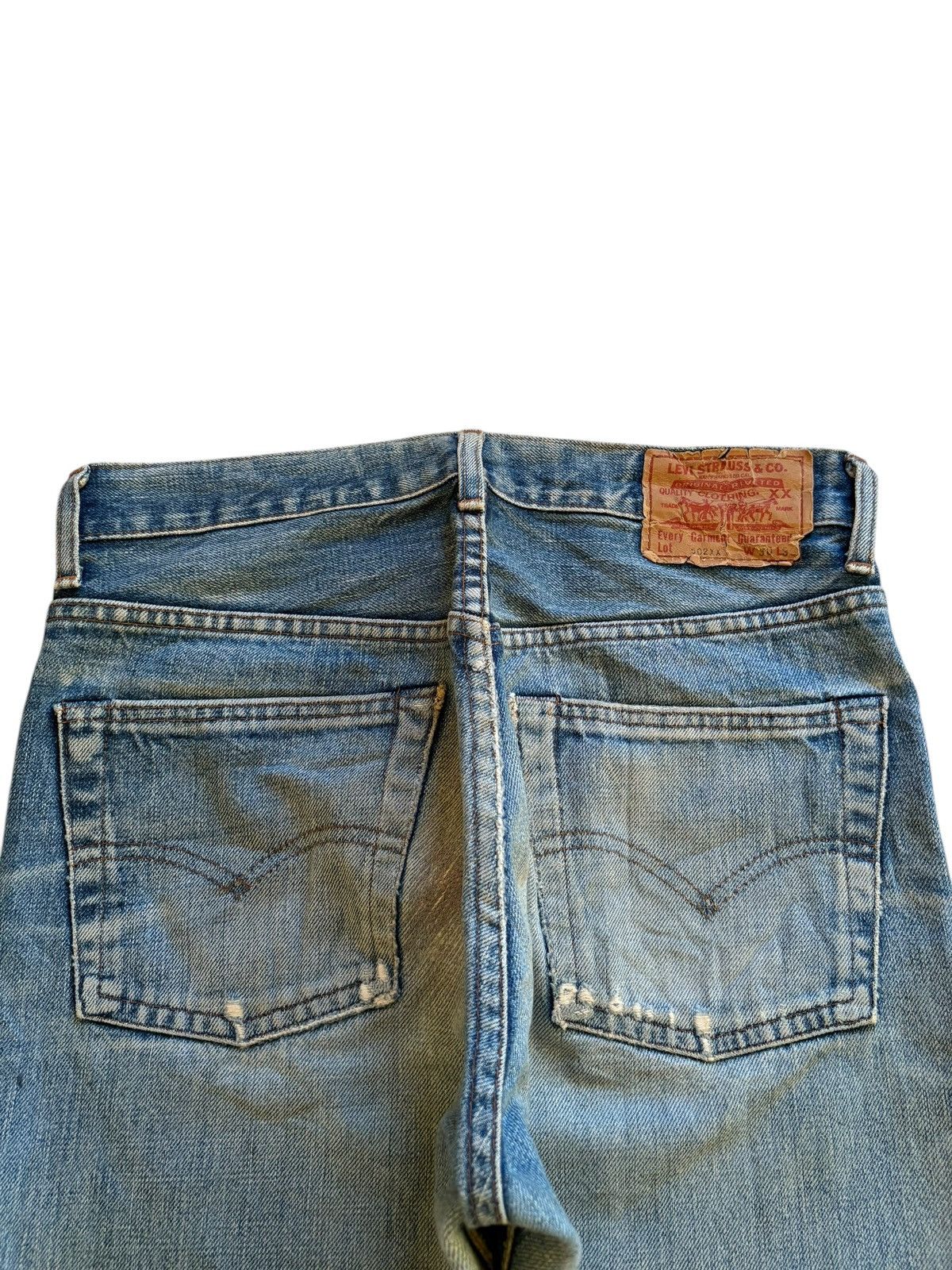 Levi's Vintage 90s Levis 502XX Big E Selvedge Patch Mud Wash Jeans Size US 29 - 9 Thumbnail