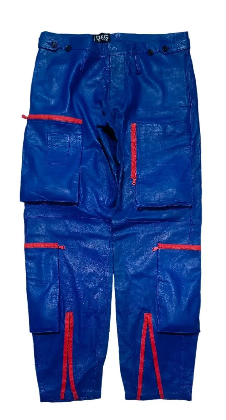 Dolce & Gabbana D&G Archive Genuine Leather Riders cargo pants Size US 34 / EU 50 - 2 Thumbnail
