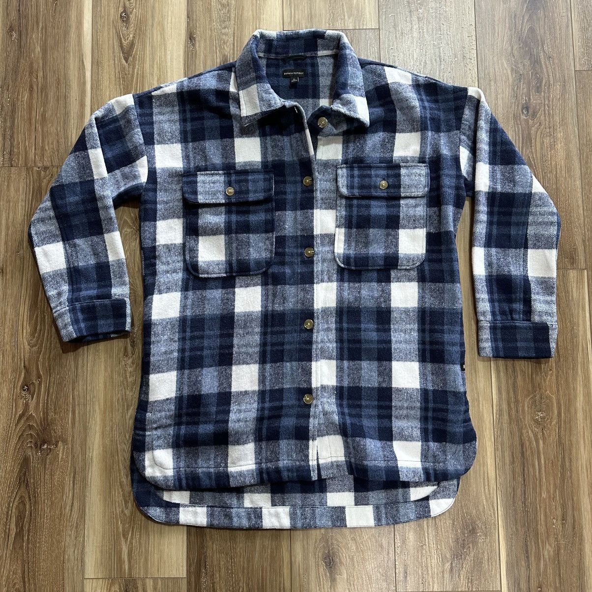 Banana Republic Women’s Banana Republic Heavy Flannel Shirt Jacket Shacket Size M / US 6-8 / IT 42-44 - 1 Thumbnail