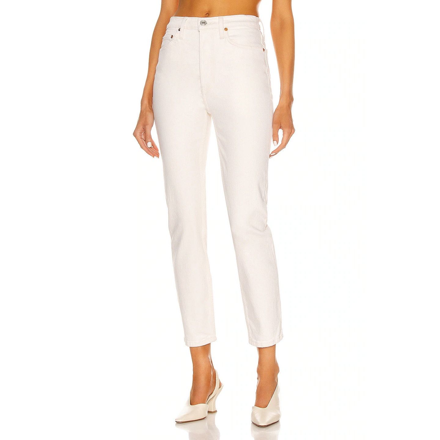 RE/DONE Re/Done 90s High Rise Ankle Crop Jeans Size 30" / US 8 / IT 44 - 1 Thumbnail