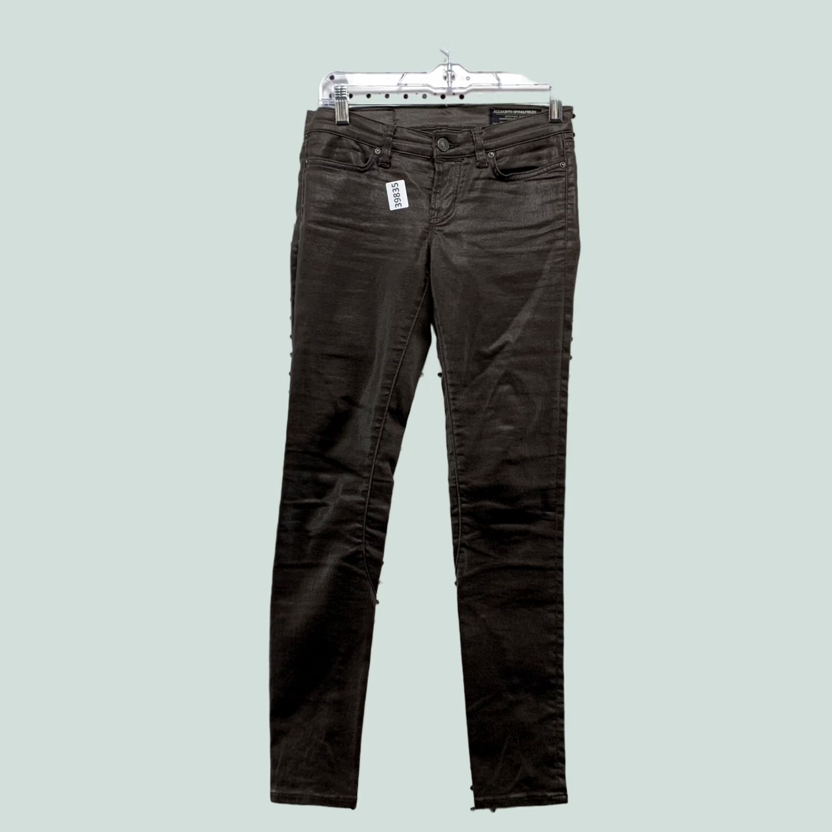 Allsaints AllSaints Spitalfields Jeans Women Size 26 Brown Waxed Skinny Fit 28x28.5 Denim Size 26" / US 2 / IT 38 - 1 Thumbnail