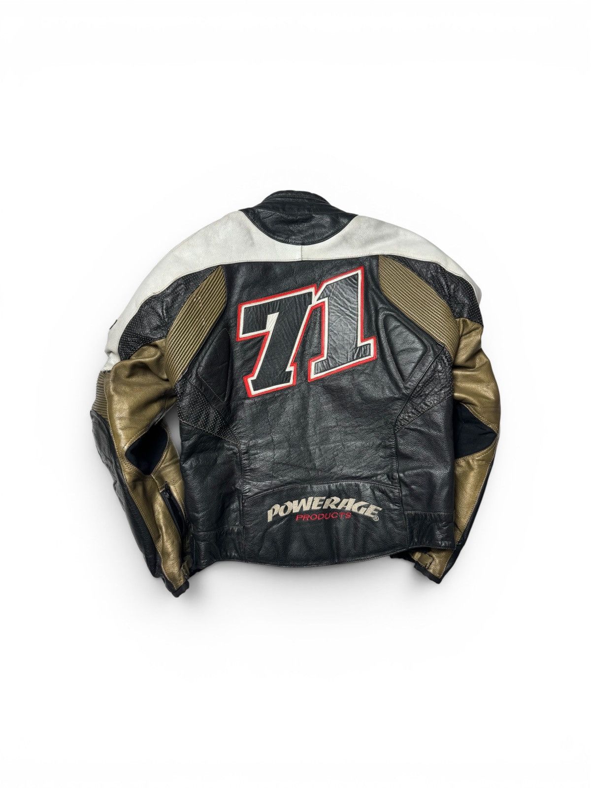 Vintage Vintage PowerRange Leather Racing Jacket Size US M / EU 48-50 / 2 - 2 Thumbnail