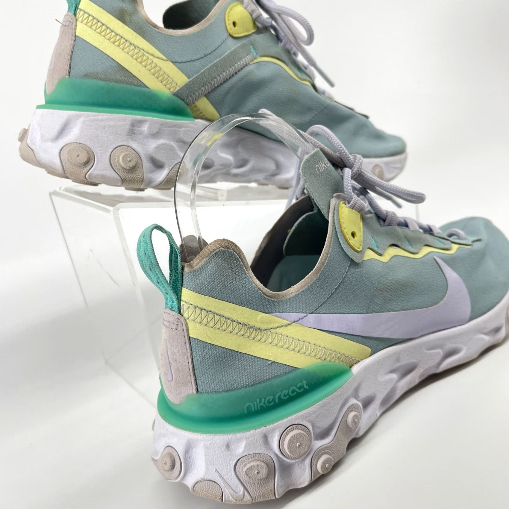 Nike Nike React Element 55 Women's 9.5 Ocean Cube Running Blue Yellow Shoes Size US 10 / IT 40 - 2 Thumbnail