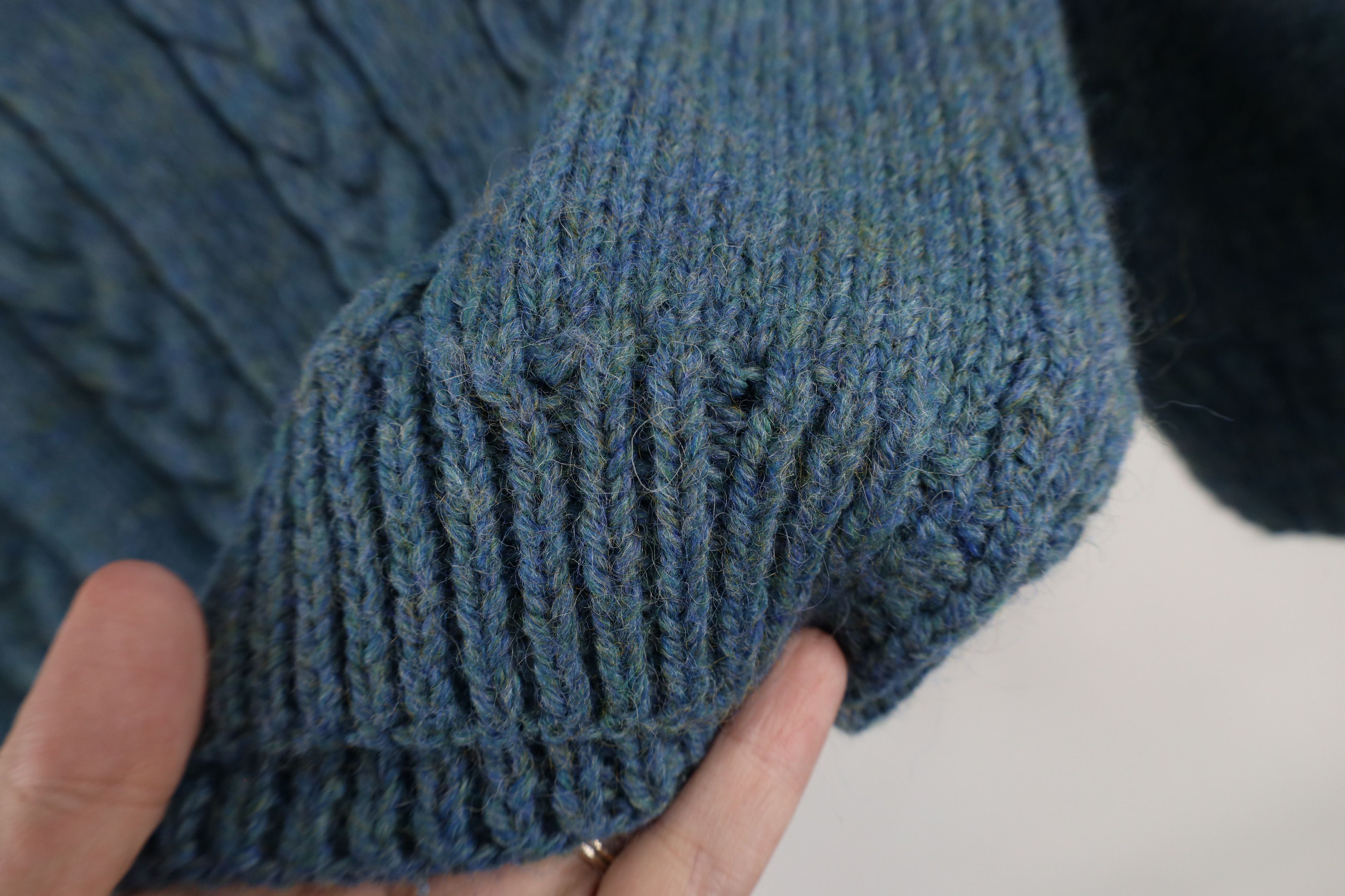 Vintage Vintage 50s 60s Streetwear Wool Blend Cable Knit Sweater Size M / US 6-8 / IT 42-44 - 7 Thumbnail