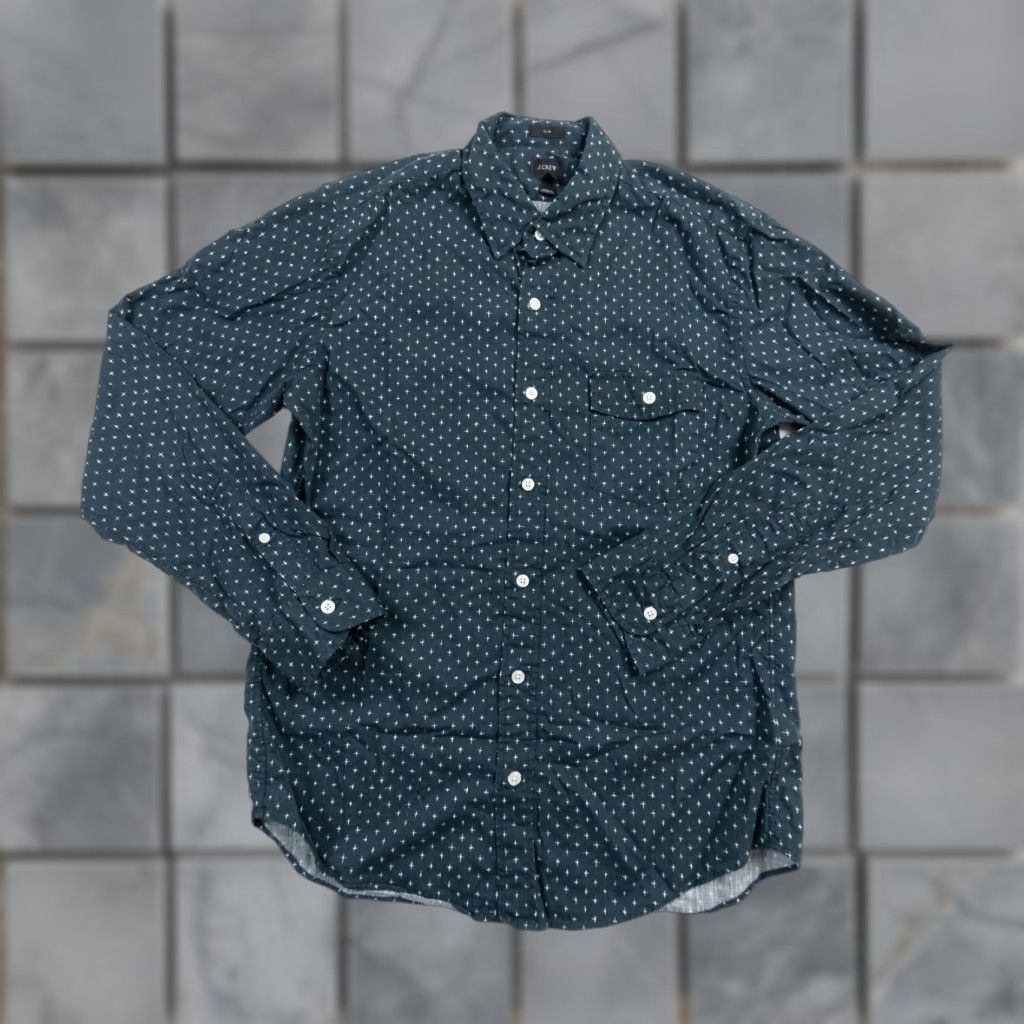 J.Crew JCrew Shirt Men Medium Blue Button-Up Long Sleeve Slim Fit Collared Adult Preppy Size US M / EU 48-50 / 2 - 1 Thumbnail