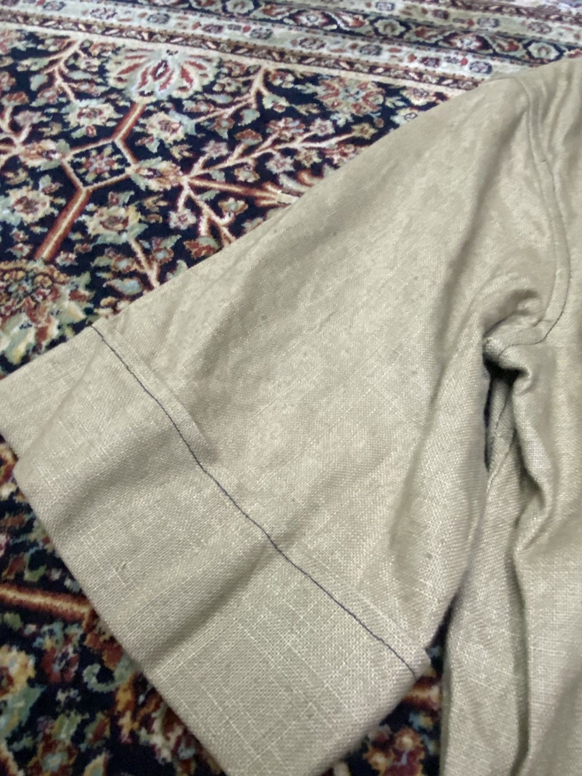 Saint Laurent Paris × Vintage × Yves Saint Laurent Vintage Saint lauren Rive Gauche by Hedi Slimane Linen Shirt Size US M / EU 48-50 / 2 - 7 Thumbnail