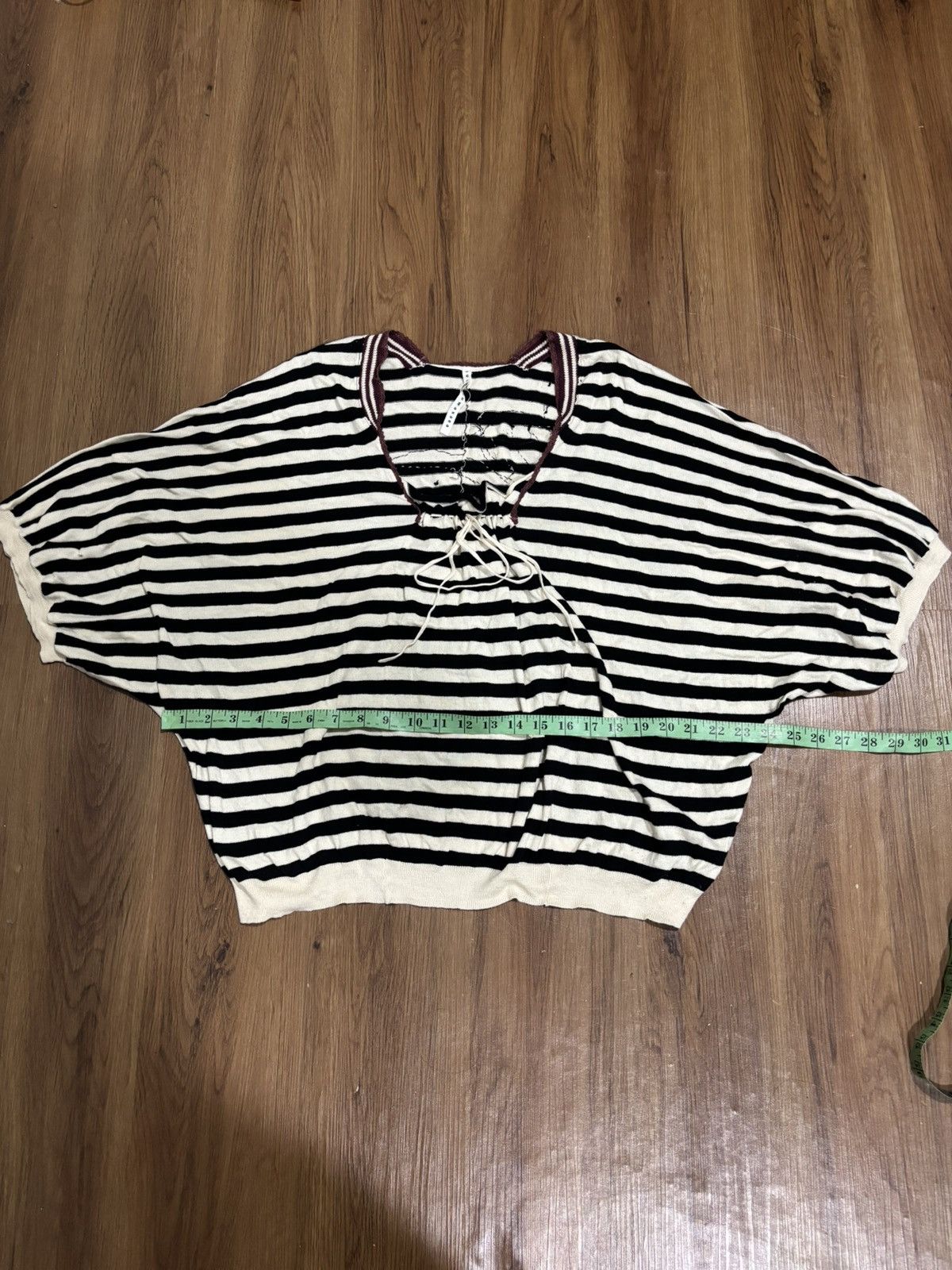 Issey Miyake × Japanese Brand × Vintage Vintage Sunaokuwahara Issey Miyake Striped Blouse Size M / US 6-8 / IT 42-44 - 5 Thumbnail