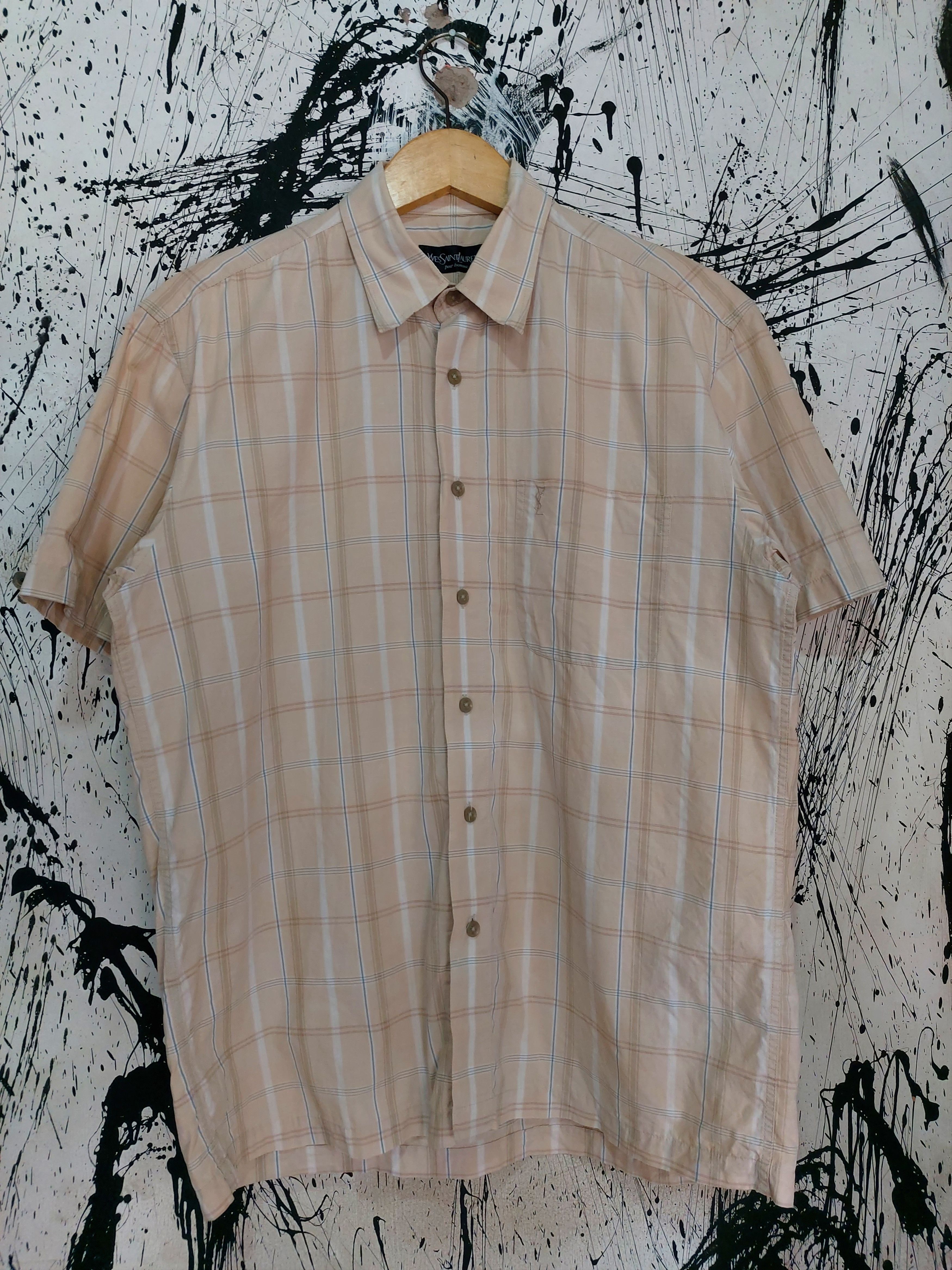 Yves Saint Laurent YVES SAINT LAURENT 2002 BUTTON UP SHIRT Size US XL / EU 56 / 4 - 1 Thumbnail