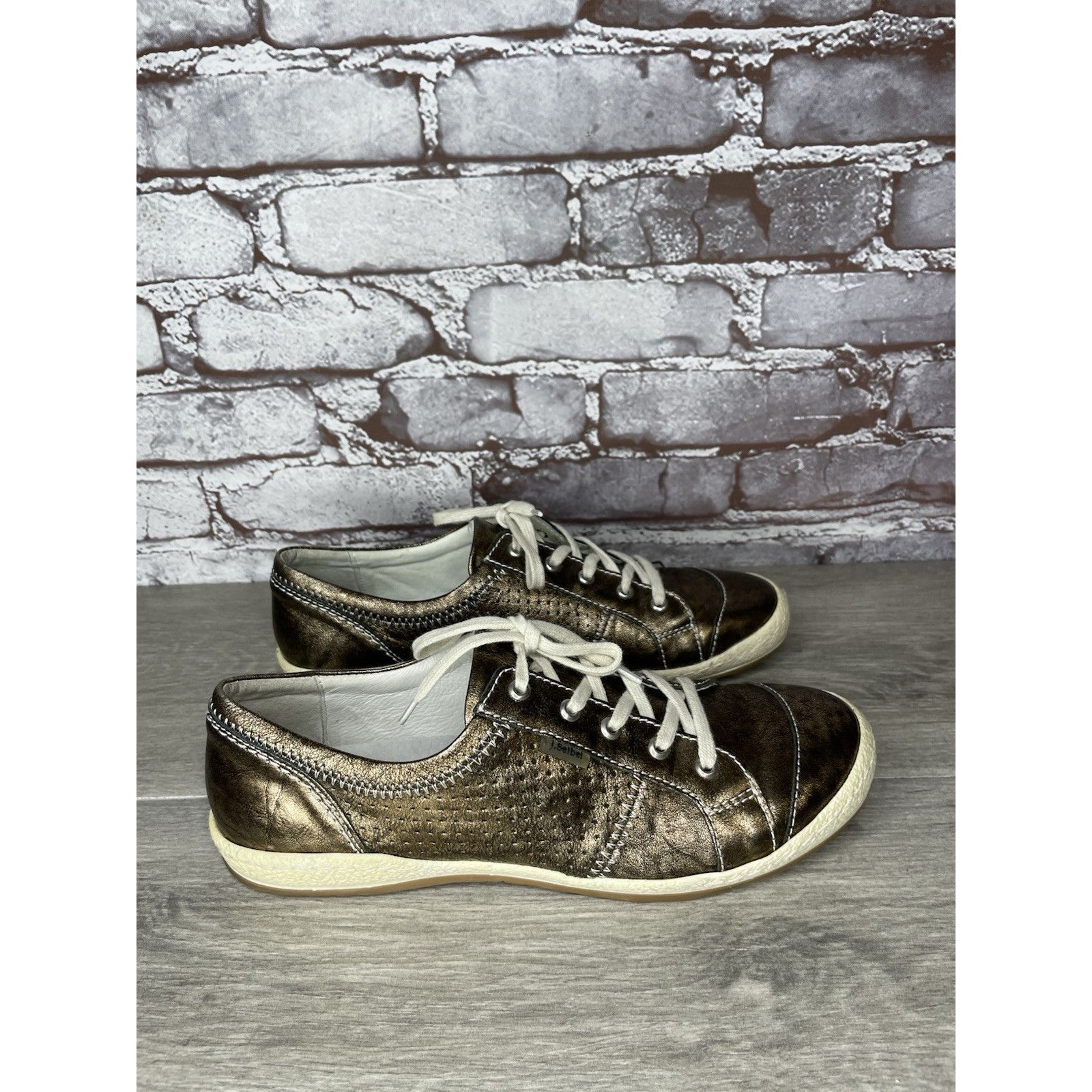 JOSEF SEIBAL Josef Seibel Comfort Metallic Silver Leather Casual Shoes Wo Size US 9.5 / IT 39.5 - 6 Thumbnail