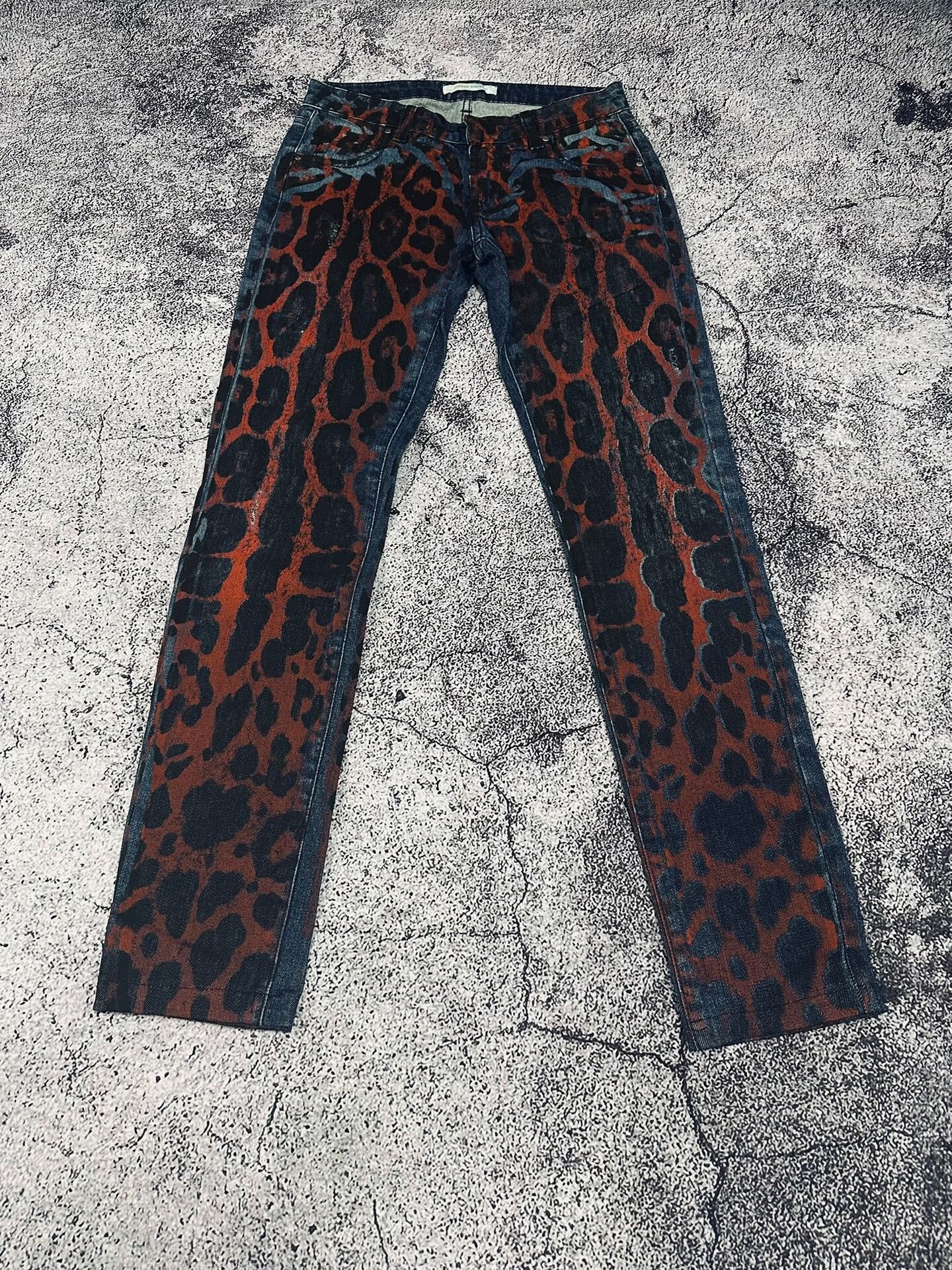 Balmain Balmain Leopard Print Coated Jeans Size US 35 - 1 Thumbnail