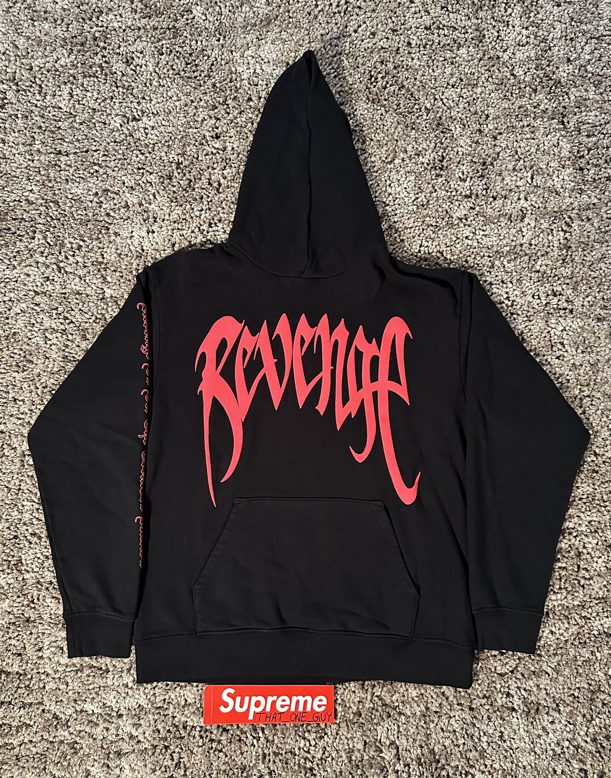 Designer × Hypebeast × Revenge Revenge ‘Bred’ Arch Logo Hoodie L Size US L / EU 52-54 / 3 - 2 Thumbnail