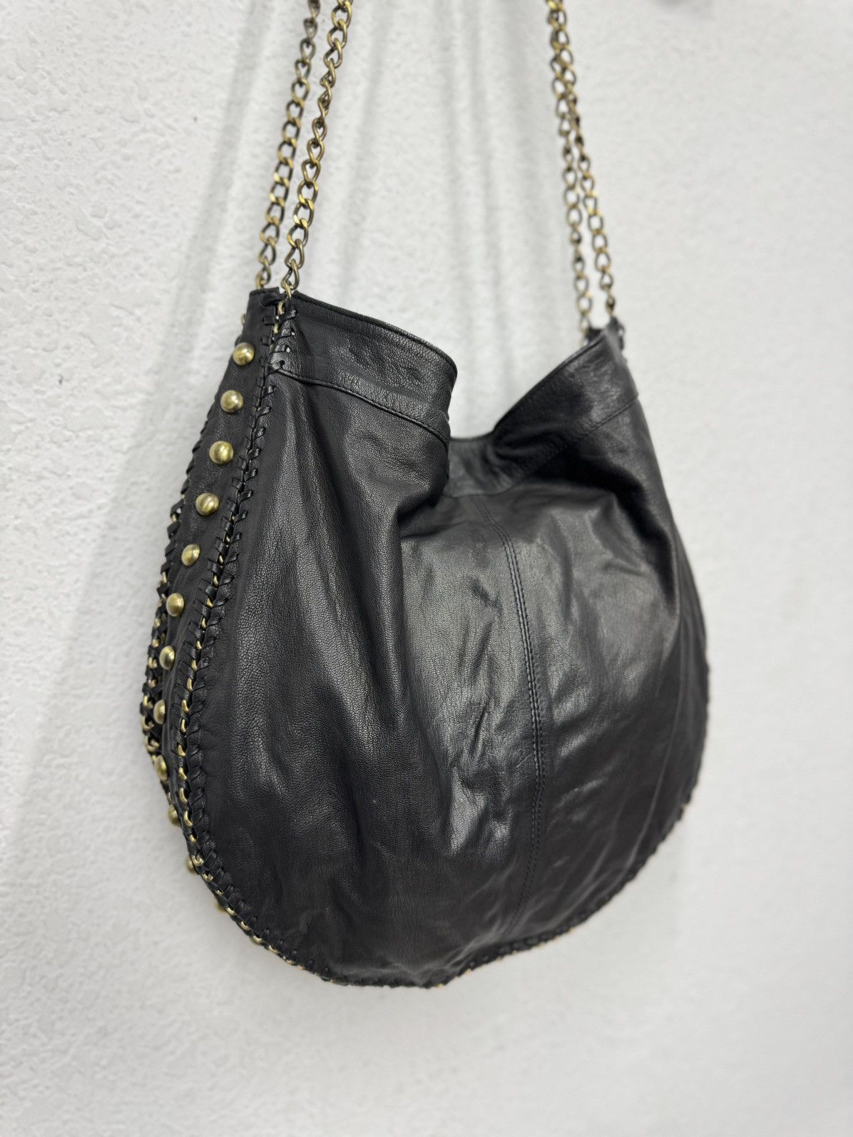 A.S.98 Vintage Leather Bag AS 98 style Metal Sling Bag Gothic GOA Size ONE SIZE - 4 Thumbnail