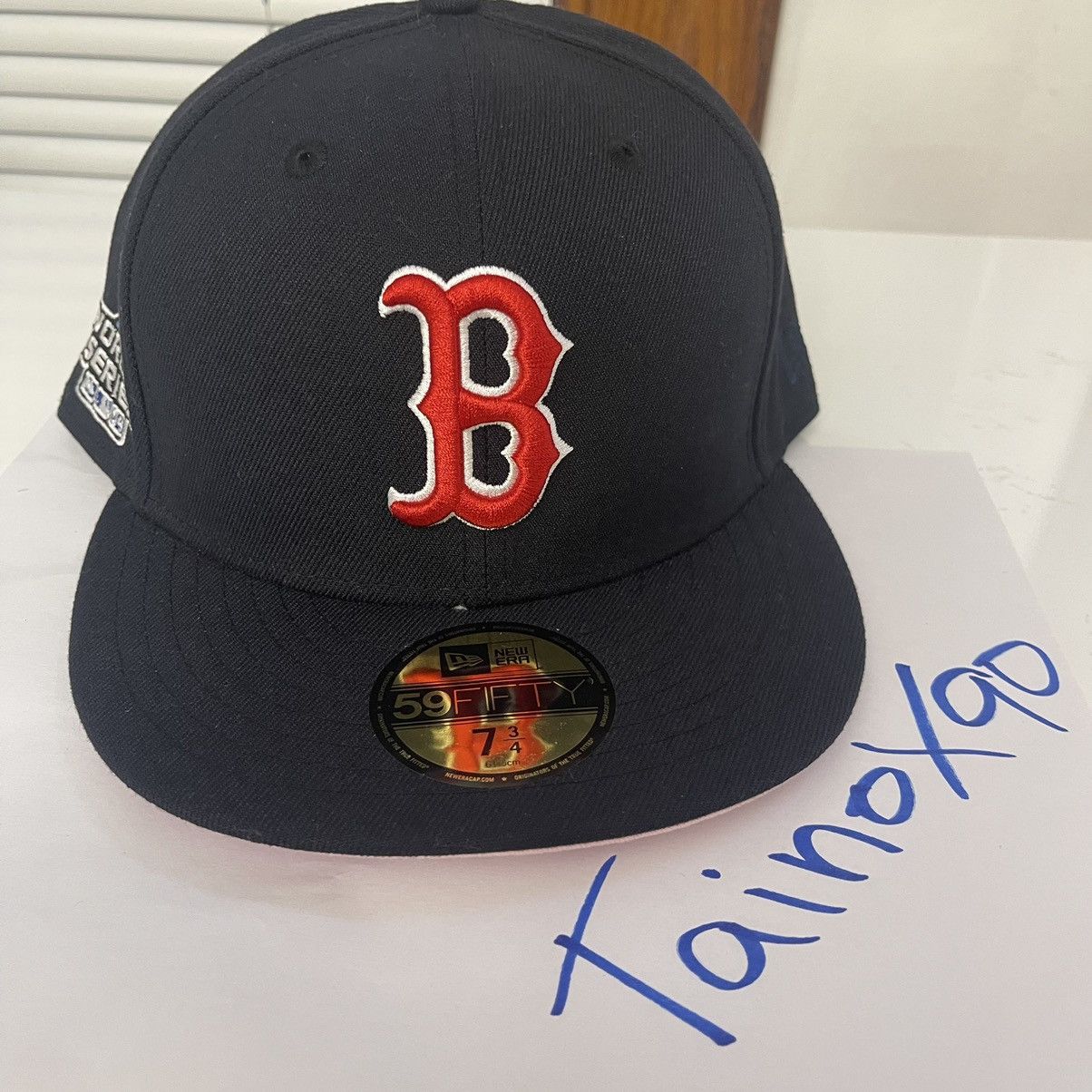Lids × MLB × New Era Boston Redsox 7 3/4 New Era 59fifty Pink Bottom Size ONE SIZE - 2 Thumbnail