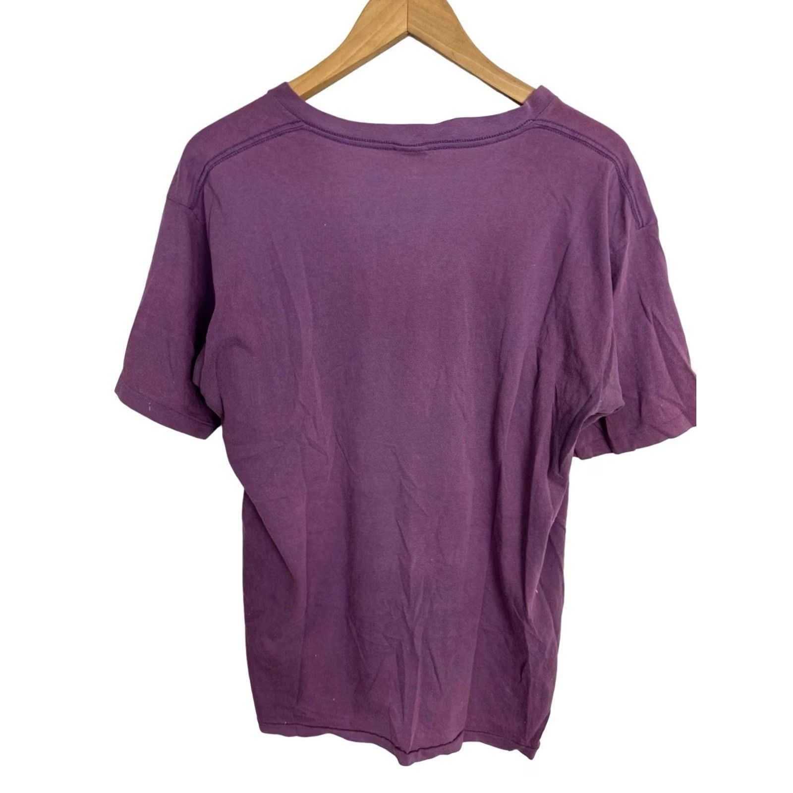 Towncraft VINTAGE Towncraft T Shirt Men’s Large Purple V Neck Single Stitch USA Size US L / EU 52-54 / 3 - 3 Thumbnail