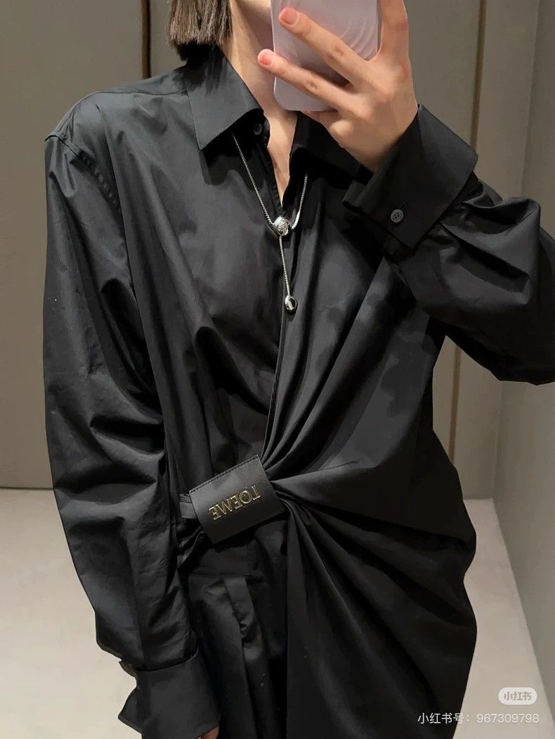 Loewe LOEWE Black irregular hem blouse dress Size XS / US 0-2 / IT 36-38 - 7 Thumbnail