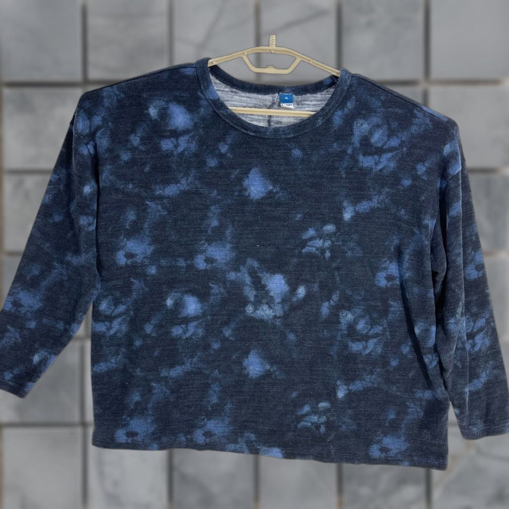Old Navy Old Navy Shirt Womens XL Blue Tie Dye Print Lightweight Casual Sweatshirt Sweatshirt Size XL / US 12-14 / IT 48-50 - 1 Thumbnail