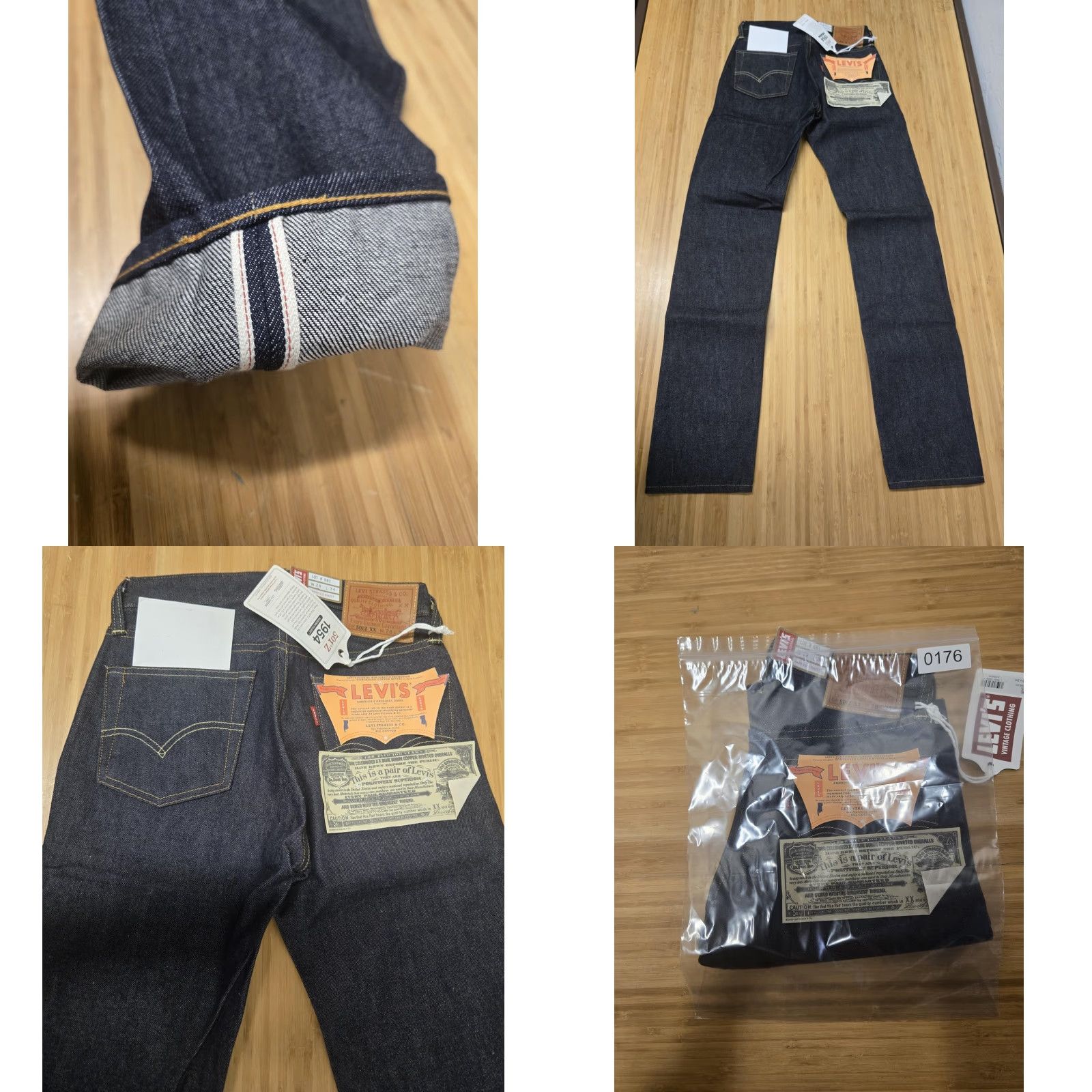 Levi's VINTAGE Levi's 501Z XX Jeans Mens 28x34 Raw Selvedge Denim Dark Blue 1954 LVC Vintage Size US 28 / EU 44 - 8 Thumbnail