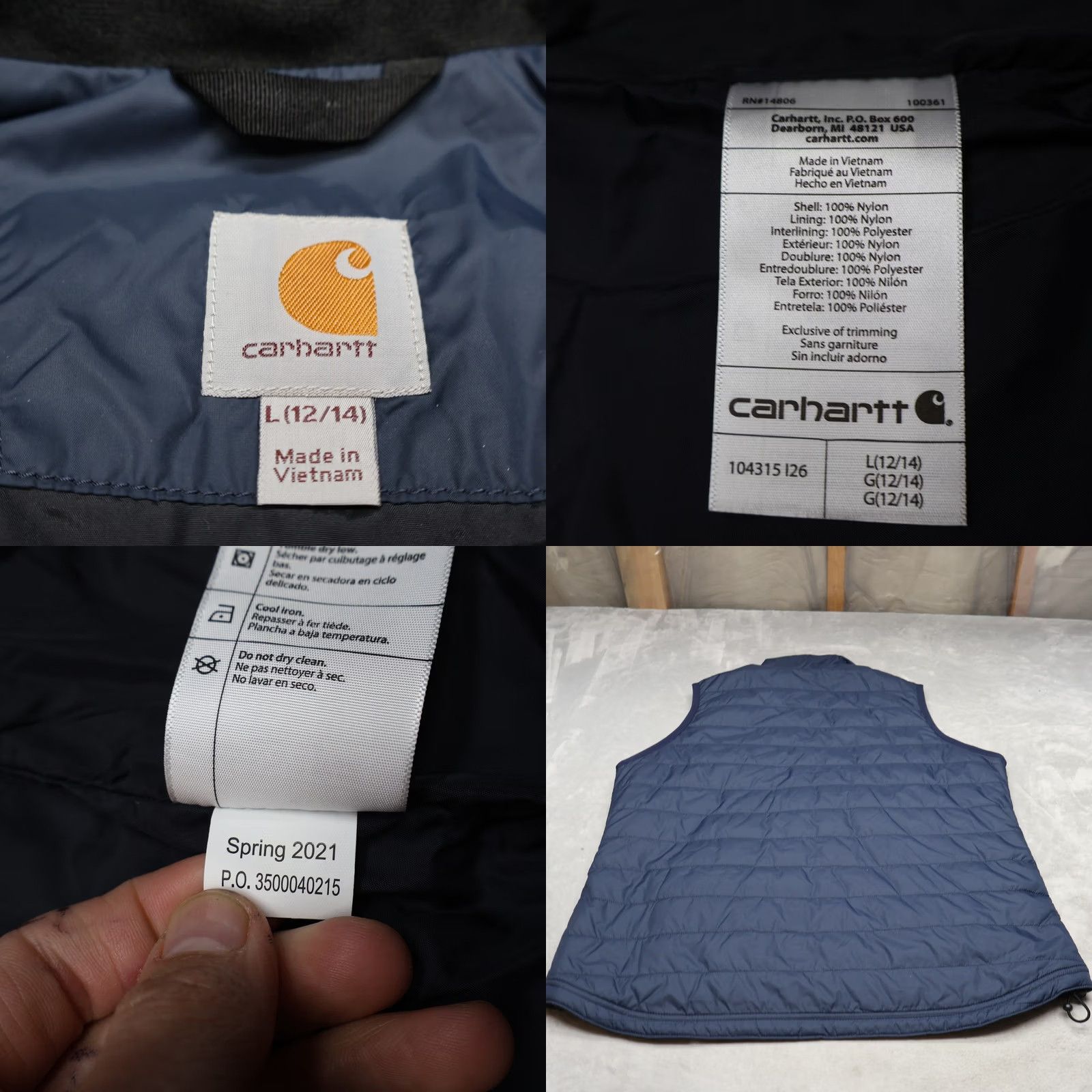Carhartt Carhartt Gilliam Vest Women Large 12/14 Blue Rain Defender Quilted Puff LOGO NEW Size L / US 10 / IT 46 - 8 Thumbnail