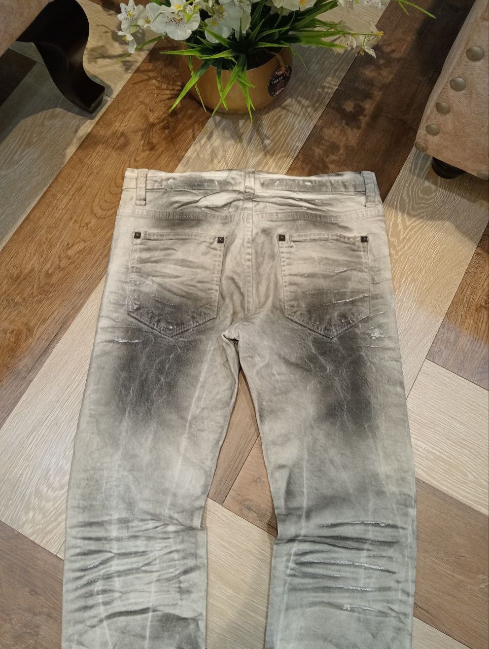 Japanese Brand K.U.I ASH PUNK CREASE CLOUDY COAT DENIM - SIZE 30 Size US 30 / EU 46 - 11 Thumbnail