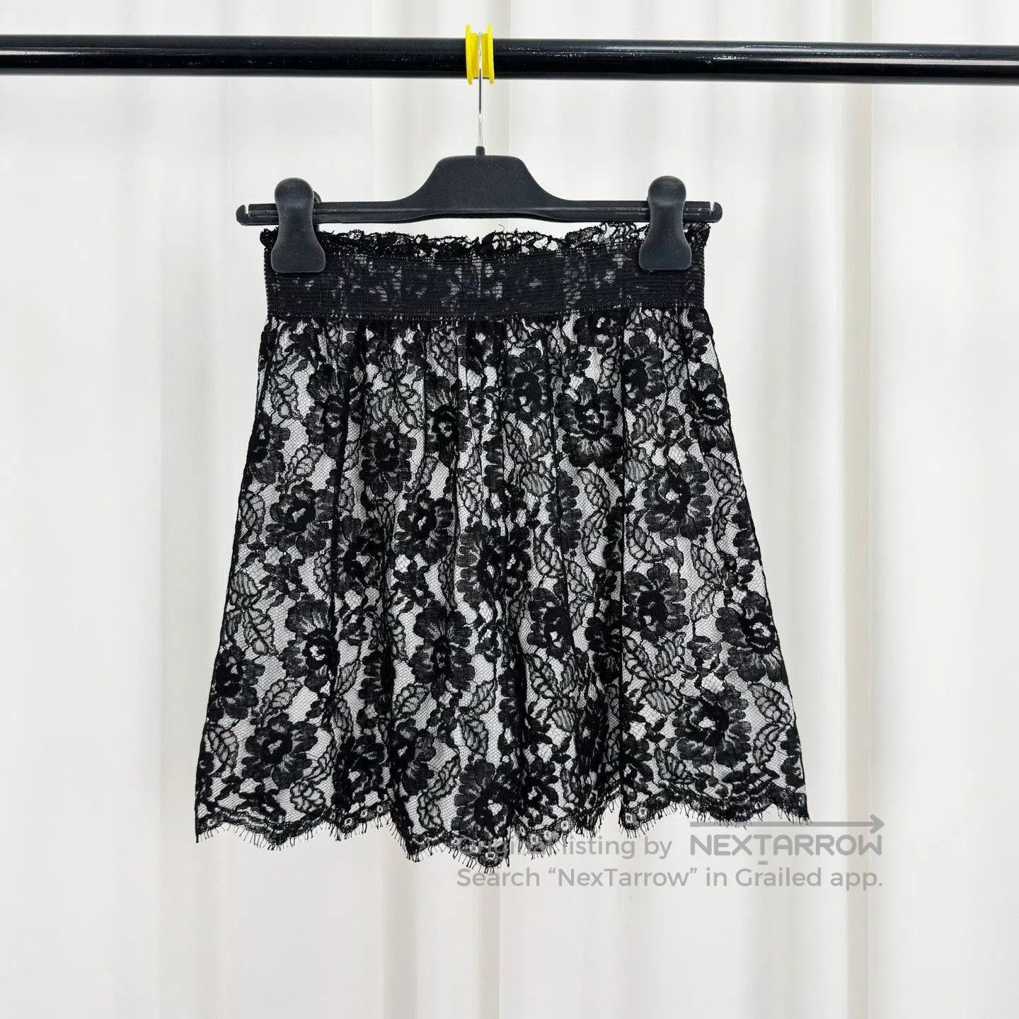 Chanel Chanel Black Lace Logo Shorts. Size 33" - 2 Thumbnail