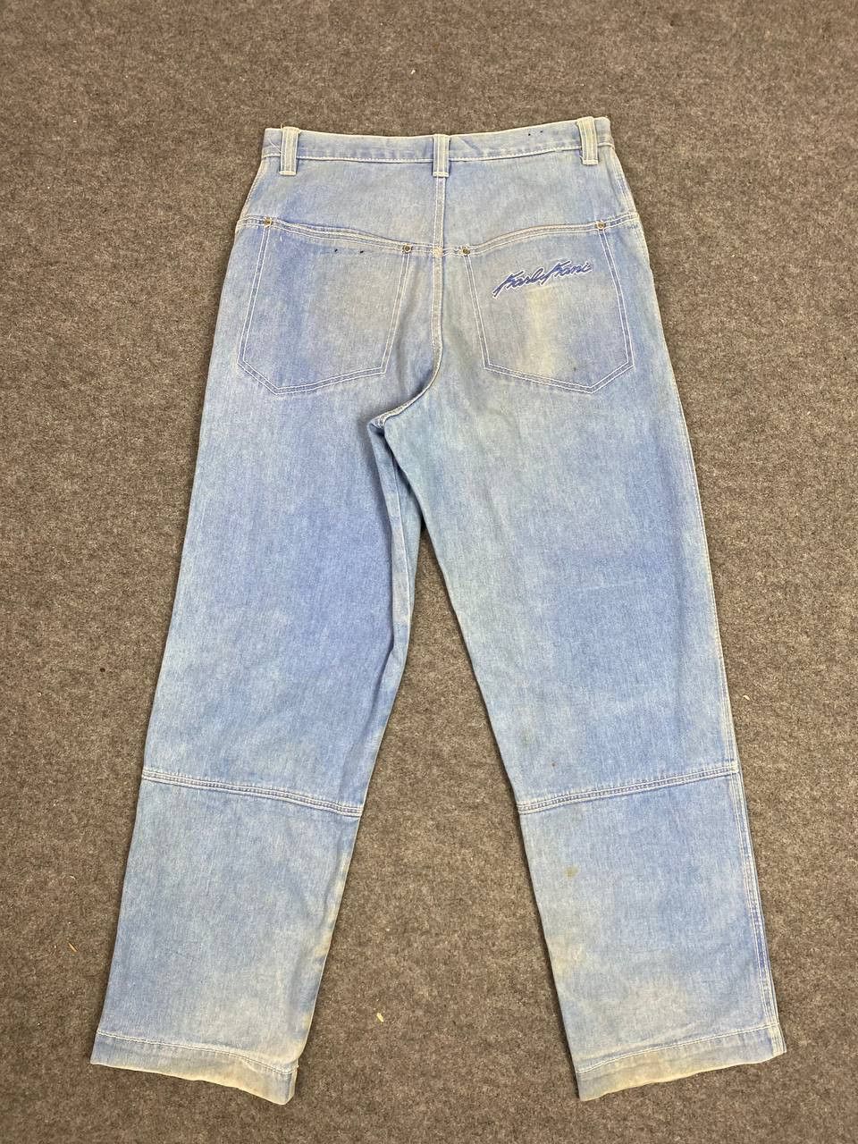 vintage 90s karl kani baggy denim embroided logo