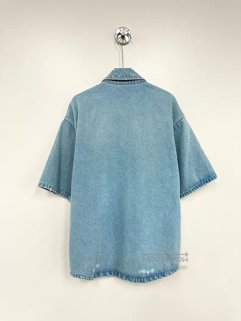 Prada Prada Blue classic triangle pocket short sleeves Size US XXS / EU 40 - 2 Thumbnail