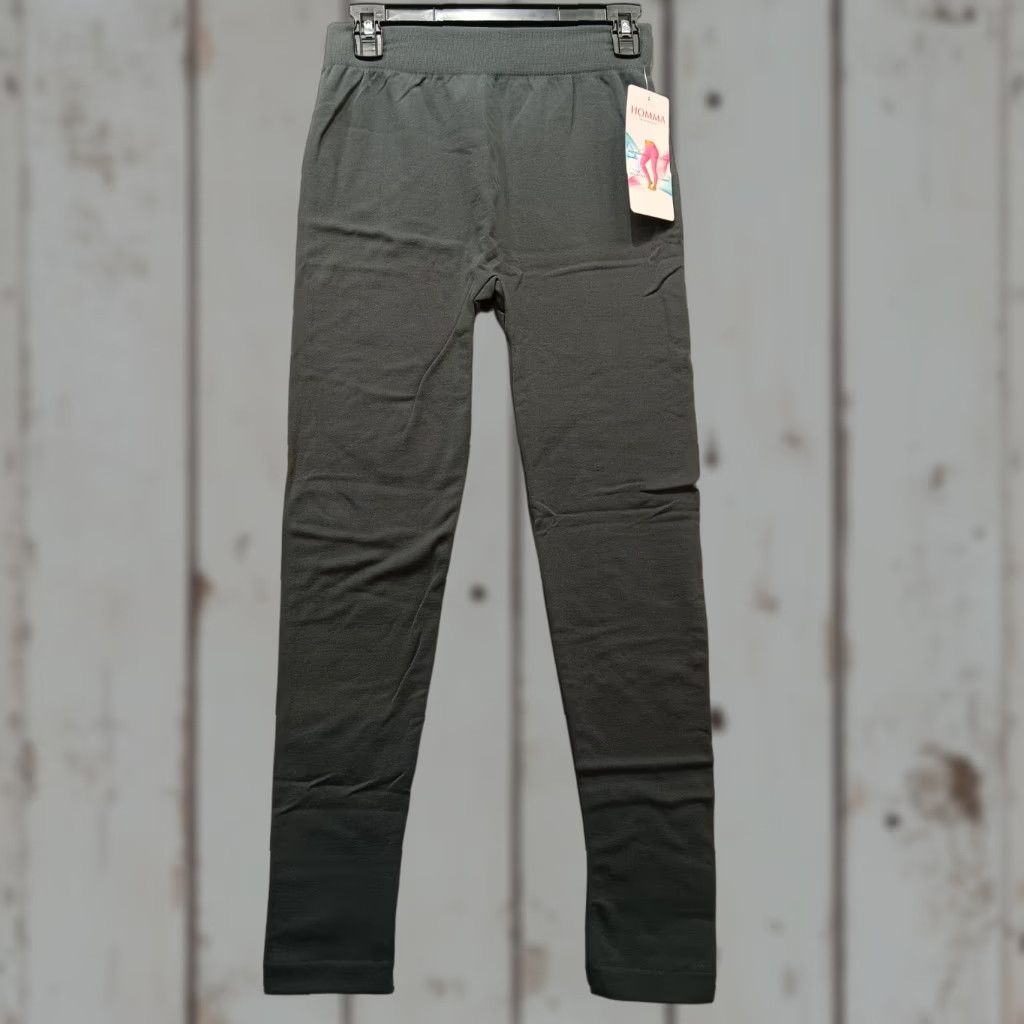Vintage Homma Leggings Womens XL/XXL Gray High Rise Wide Waist Tummy Compression 4-Way Stretch NWT Athletic Athleisure Sport Size 40" / US 18 - 1 Thumbnail