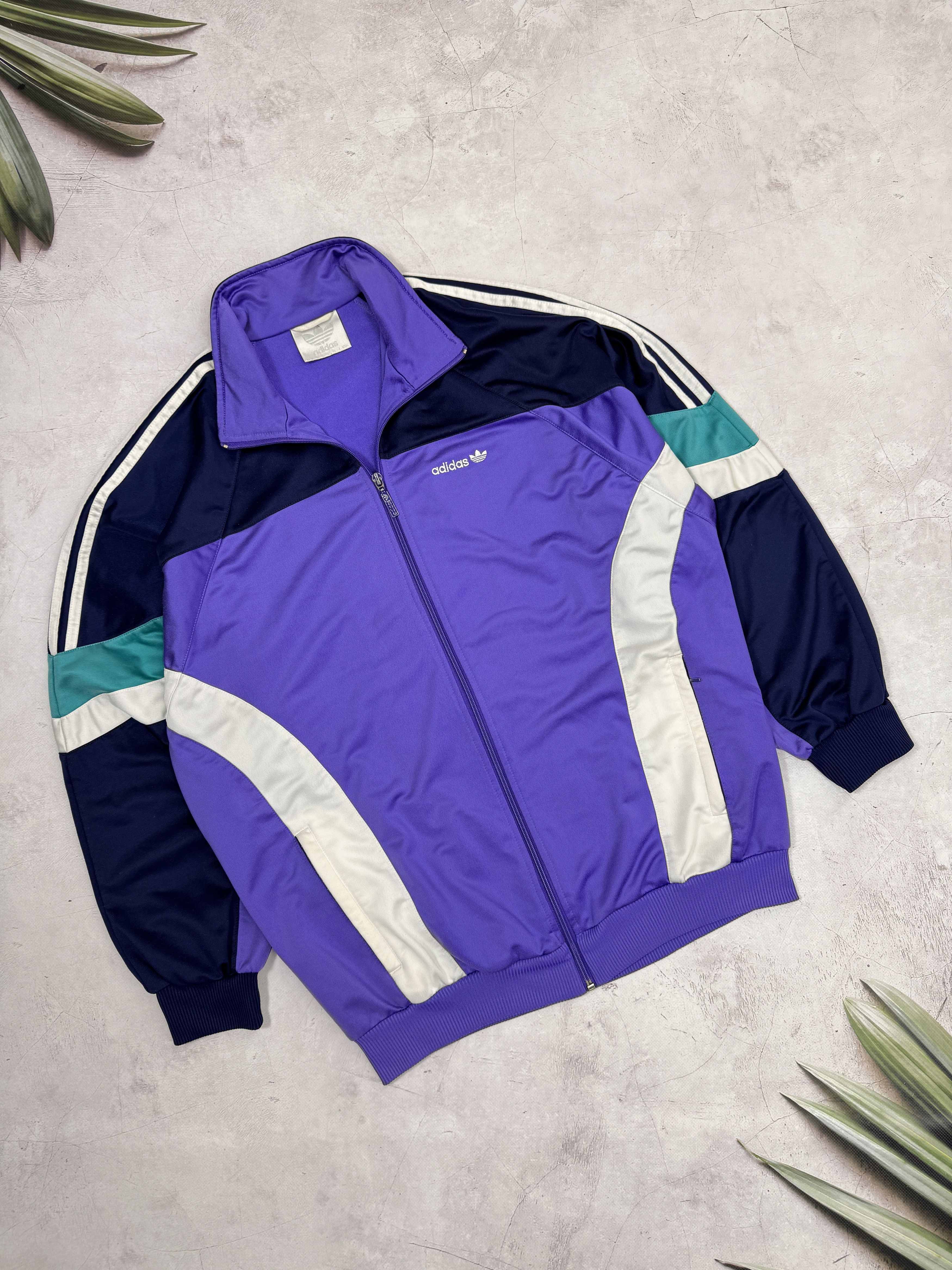 Adidas × Vintage Vintage Adidas Track Jacket Purple & Dark Blue Size US L / EU 52-54 / 3 - 8 Thumbnail