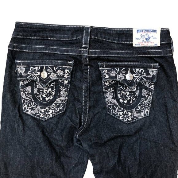 True Religion Vintage True Religion Jeans Size 32 BOOT CUT Embroidered Size US 32 / EU 48 - 8 Thumbnail