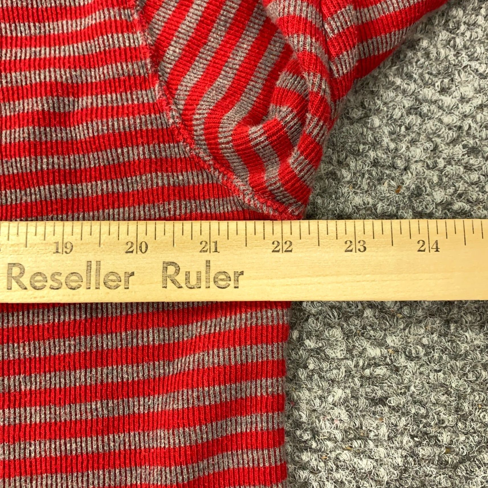 Chaps VINTAGE Chaps Ralph Lauren Shirt Mens M Red/Gray Striped Long Sleeve Polo Shirt Men’s M Red Gray Striped Long Sleeve Size US M / EU 48-50 / 2 - 8 Thumbnail