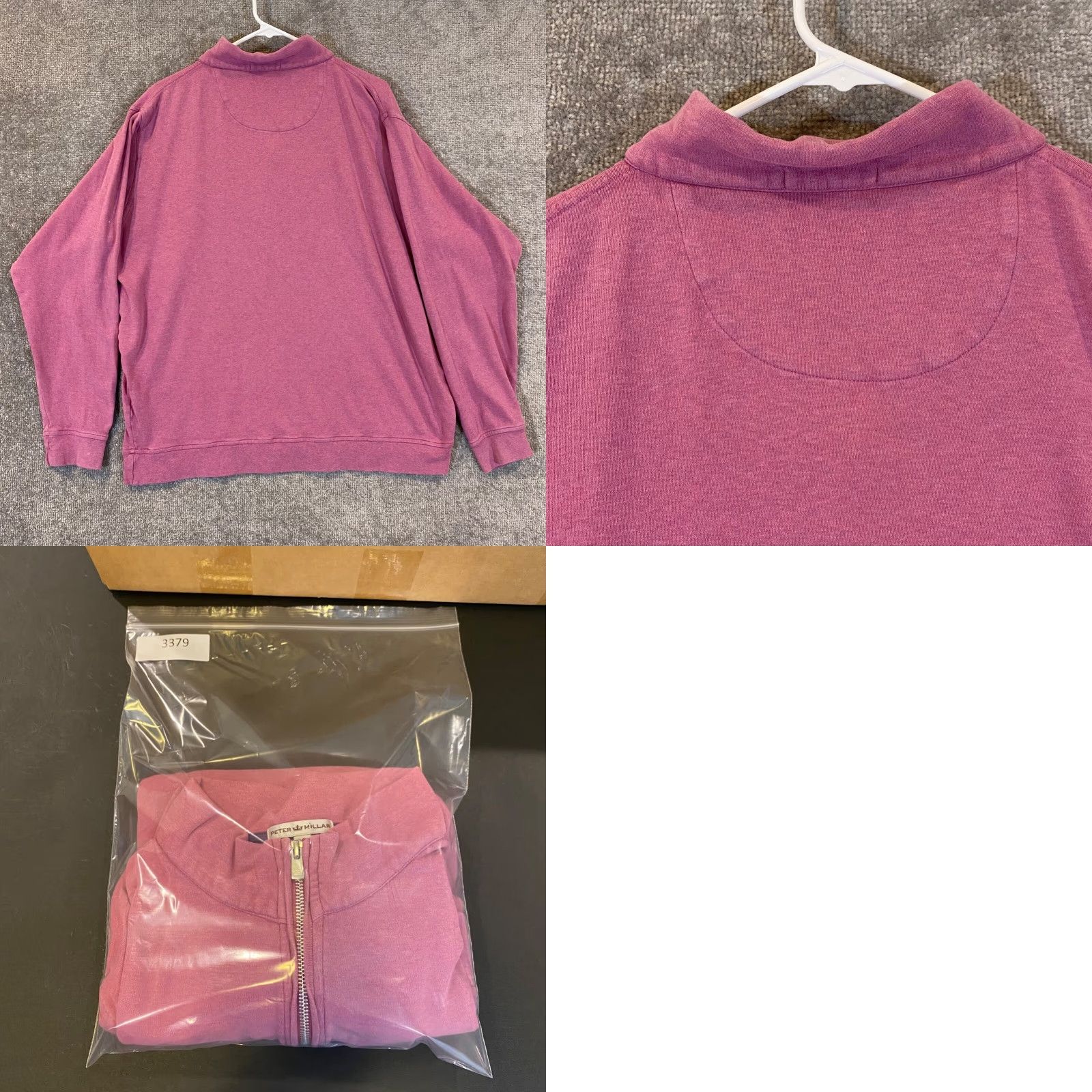 Peter Millar PETER MILLAR Pullover Mens XL Pink Quarter 1/4 Zip Sweater Golf Shirt Jacket Size US XL / EU 56 / 4 - 8 Thumbnail