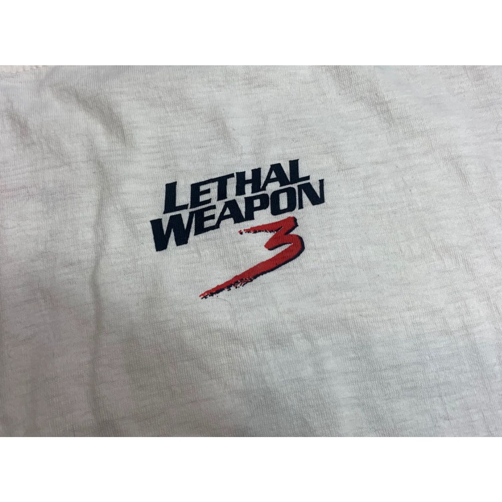 Vintage VINTAGE Lethal Weapon 3 Movie Promo Mega Top T Shirt Adult Large White 90s Mens Size US L / EU 52-54 / 3 - 5 Thumbnail