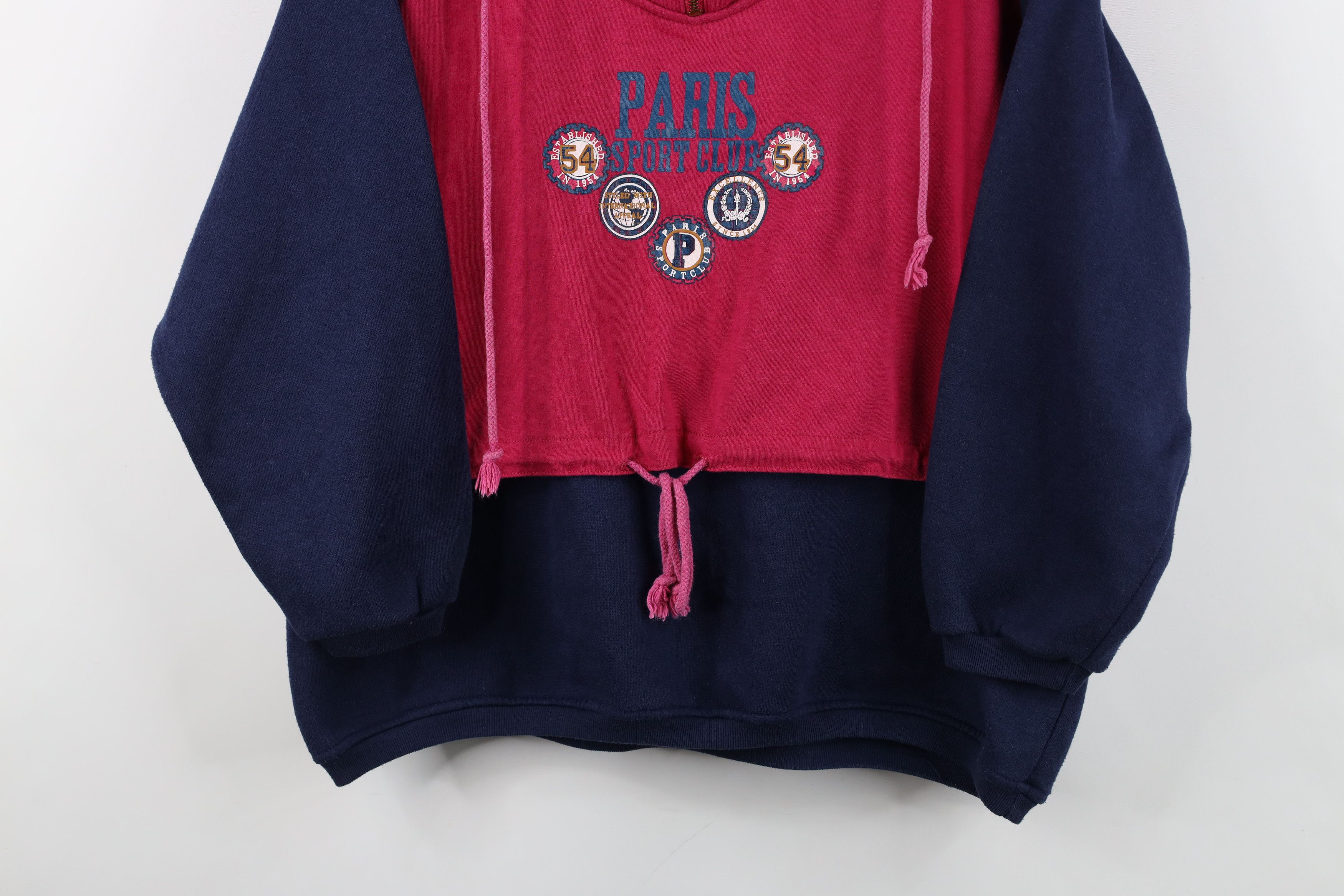 Vintage Vintage 90s Streetwear Baggy Fit Paris Hoodie Sweatshirt Size M / US 6-8 / IT 42-44 - 3 Thumbnail