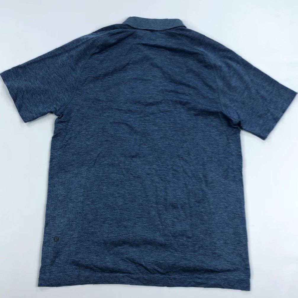 Lululemon Lululemon Polo Shirt Men's M Blue Heather Short Sleeve Size US M / EU 48-50 / 2 - 7 Thumbnail