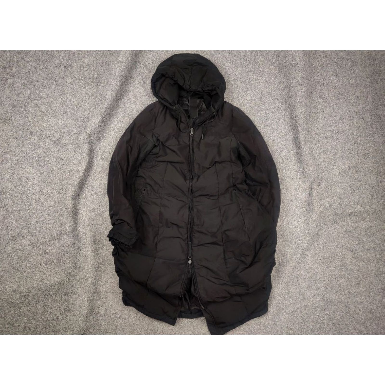 Vintage Rundholz black label Avantgarde Black long quilted down Zip Hooded jacket Women S Black Down Jacket Size S / US 4 / IT 40 - 2 Thumbnail