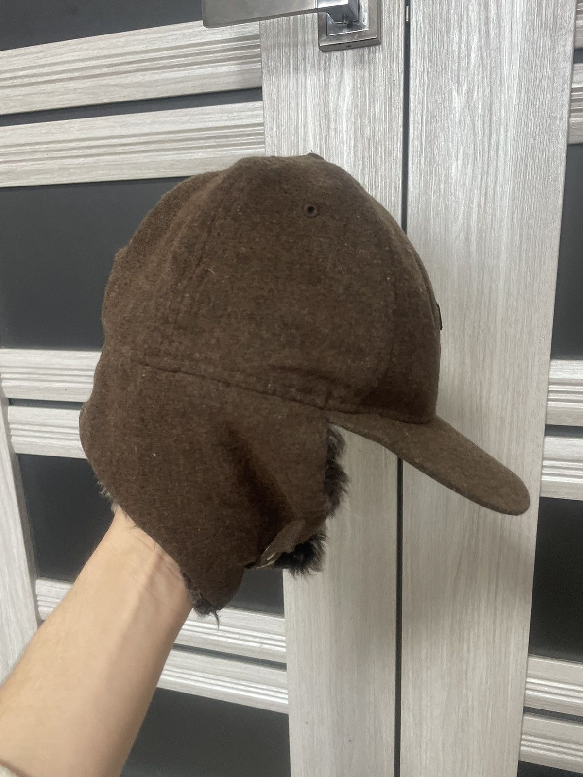 MLB × New Era New Era MLB Cleveland Indians Wool Trapper Hat Brown Fitted Size ONE SIZE - 8 Thumbnail