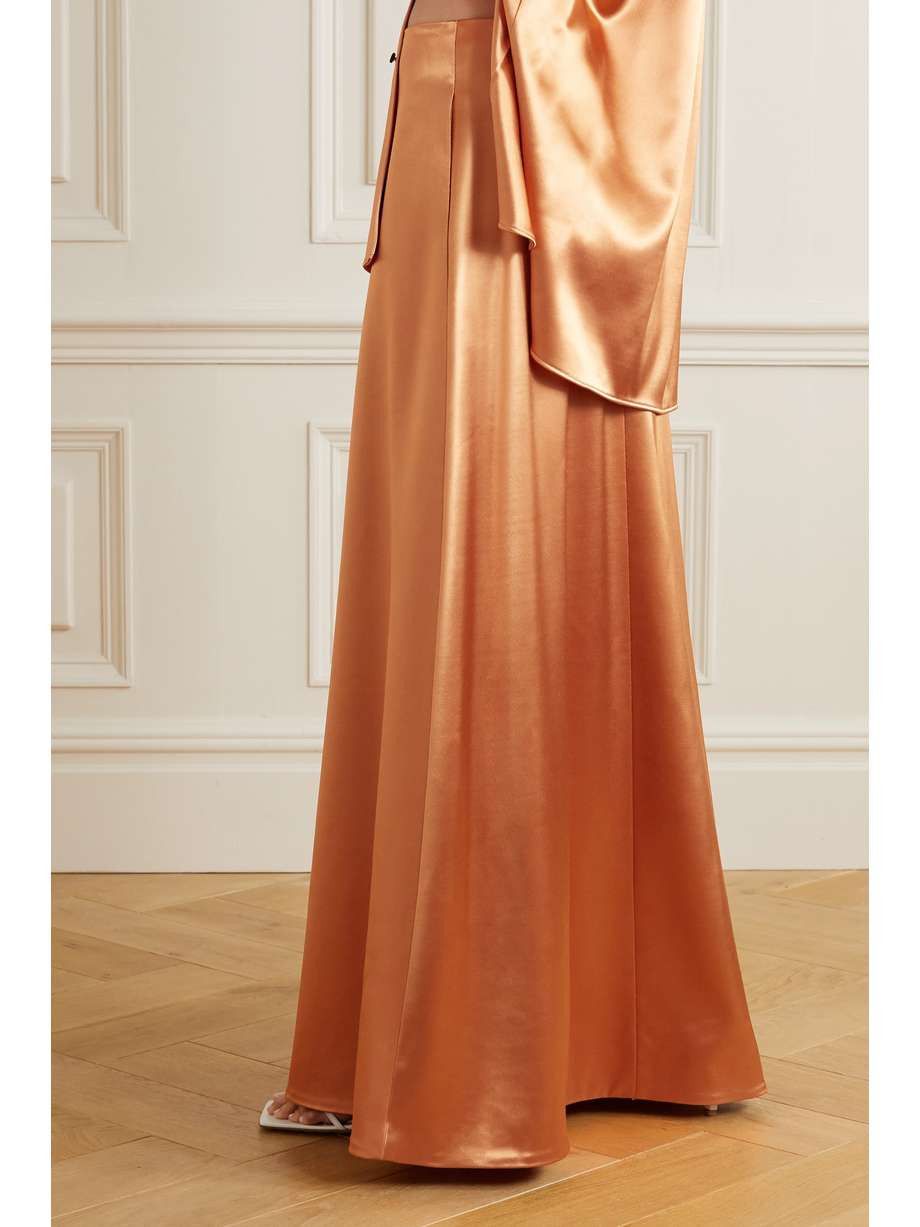 Jil Sander o1y1025 Maxi Skirt in Orange Size 28" / US 6 / IT 42 - 3 Thumbnail