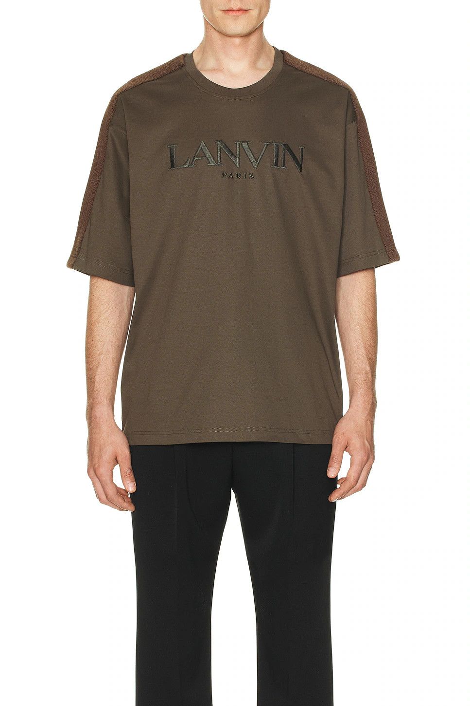 Lanvin o1s22i1n1024 Curb Branded Stripes Logo T-Shirt Size US M / EU 48-50 / 2 - 4 Thumbnail