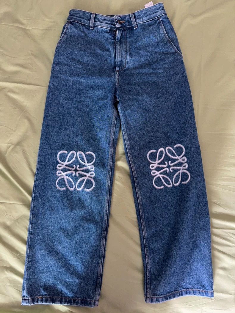 Loewe Loewe Women's Fashion Show Collection Logo Print Denim Cot Size 35" - 1 Thumbnail