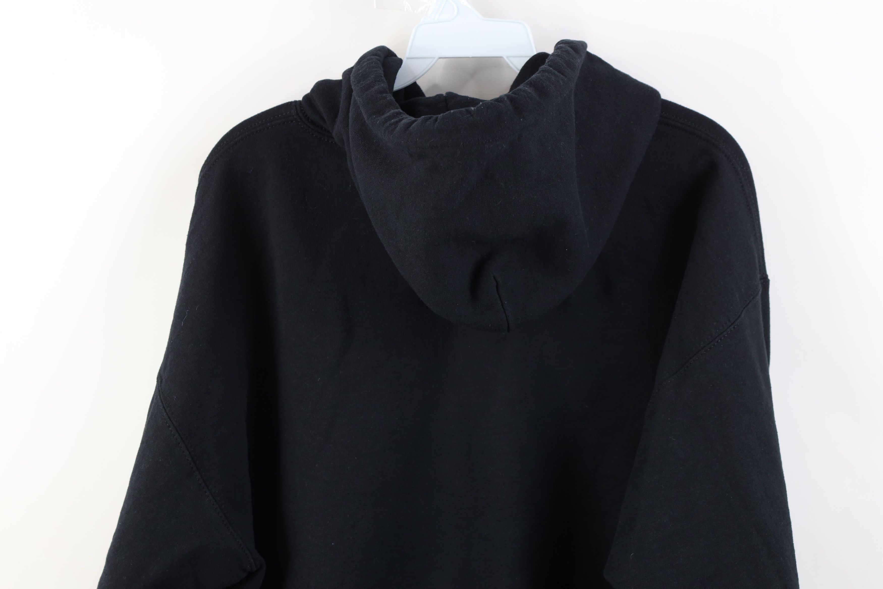 Vintage Vintage 90s Y2K Streetwear Blank Hoodie Sweatshirt Black Size US L / EU 52-54 / 3 - 10 Thumbnail