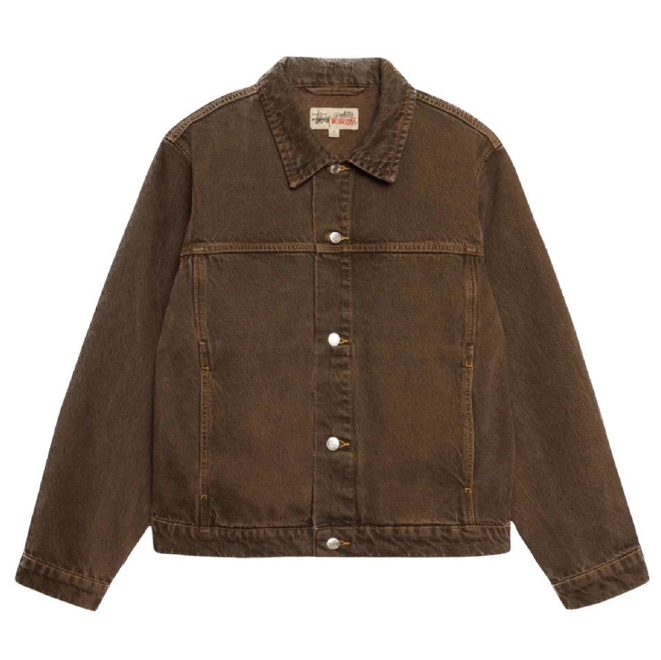Stussy Stussy Denim Trucker Jacket Brown Medium Size US M / EU 48-50 / 2 - 12 Thumbnail