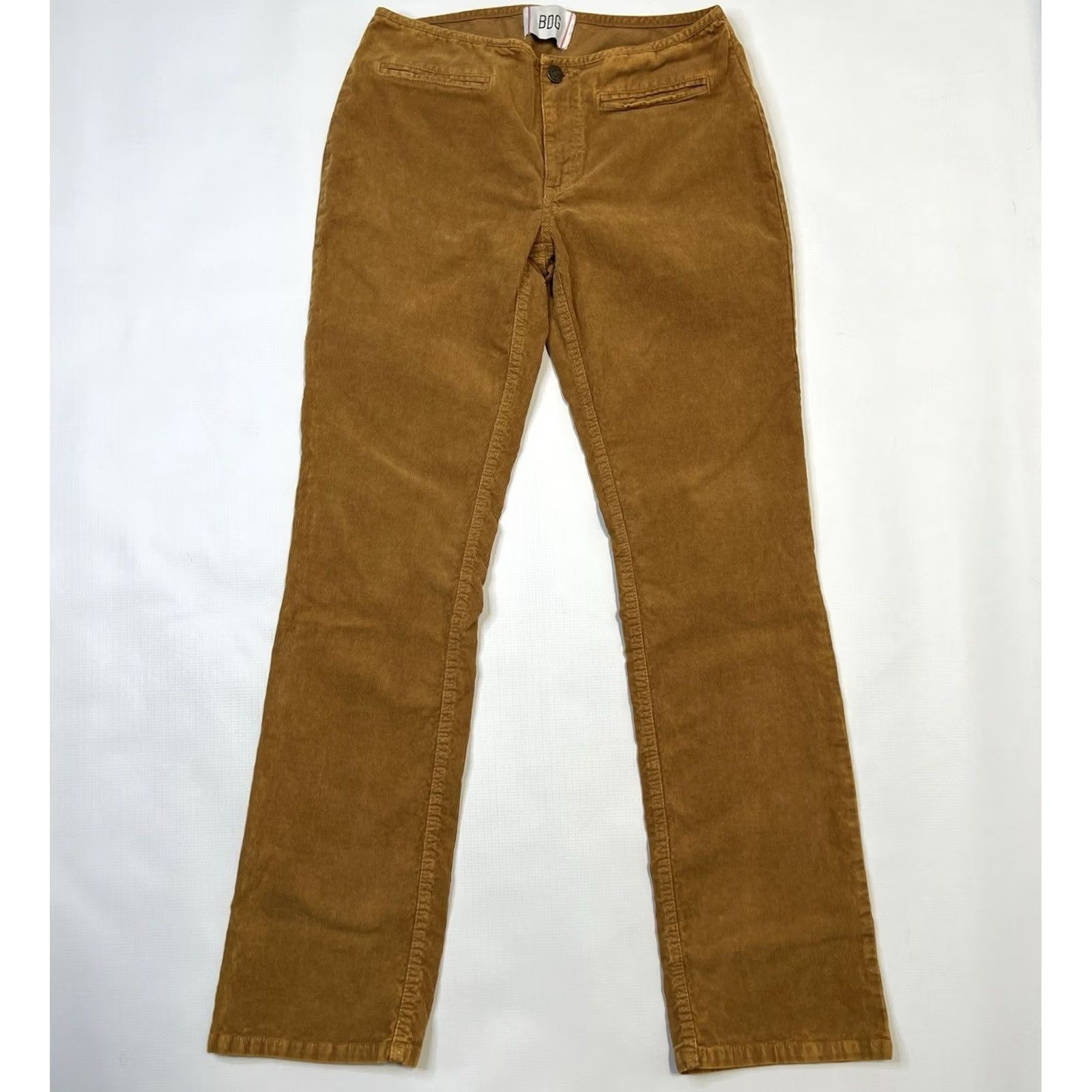 Bdg BDG Urban Outfitters Eloise Ultra Low Rise Corduroy Pants Women 27 Gold Comfortable Slim Pockets 90s Grunge Bohemian Vintage: No Size 27" / US 4 / IT 40 - 5 Thumbnail