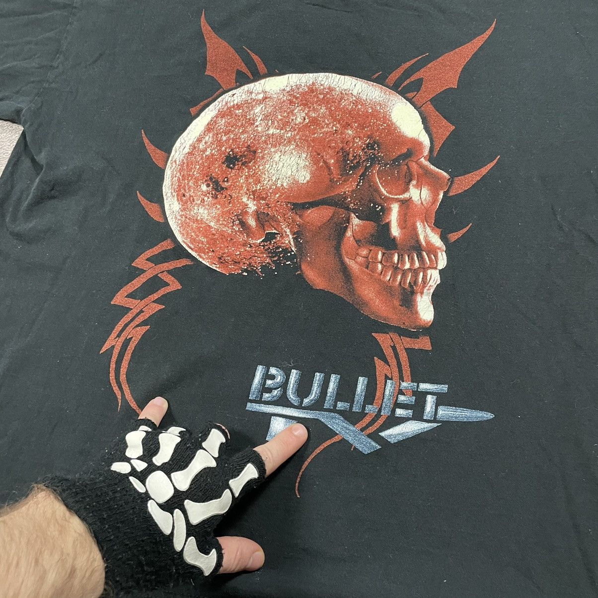 Vintage Vintage Y2K 90s Skull Graphic Tee Grunge Streetwear Baggy XL Size US XL / EU 56 / 4 - 5 Thumbnail